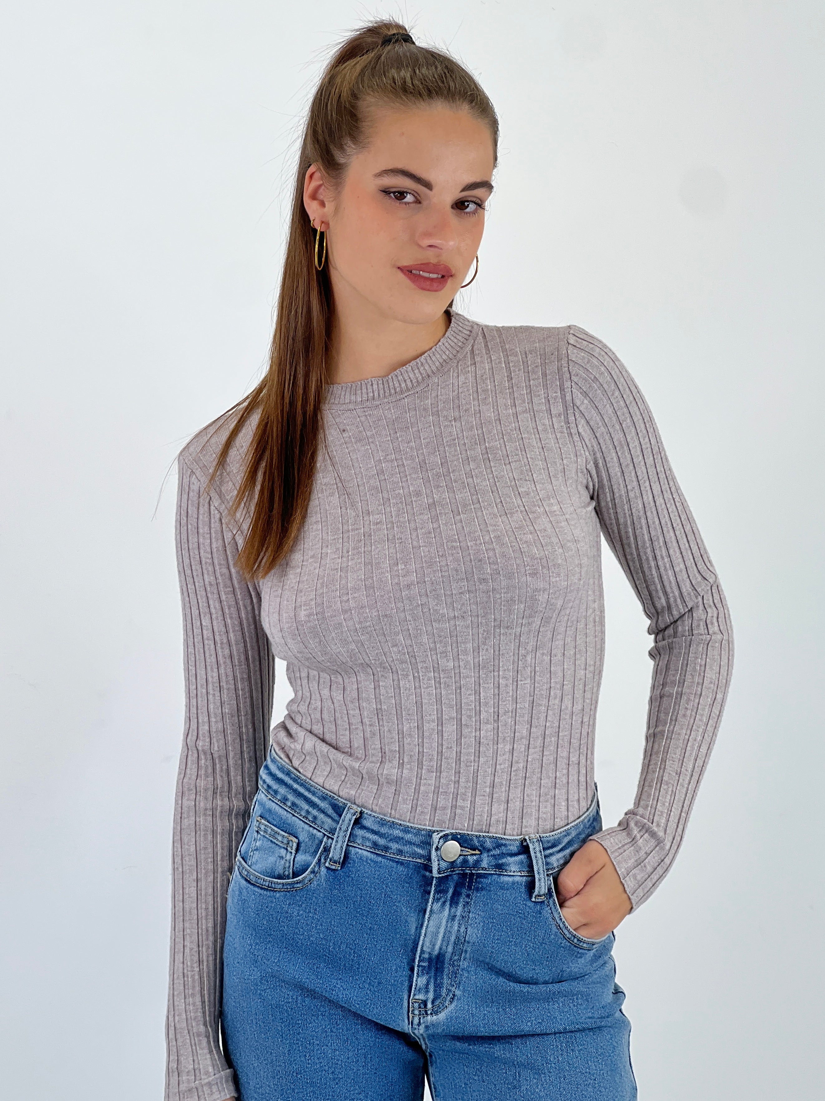 Jersey canalé cuello redondo - Zebra&Maduixa®