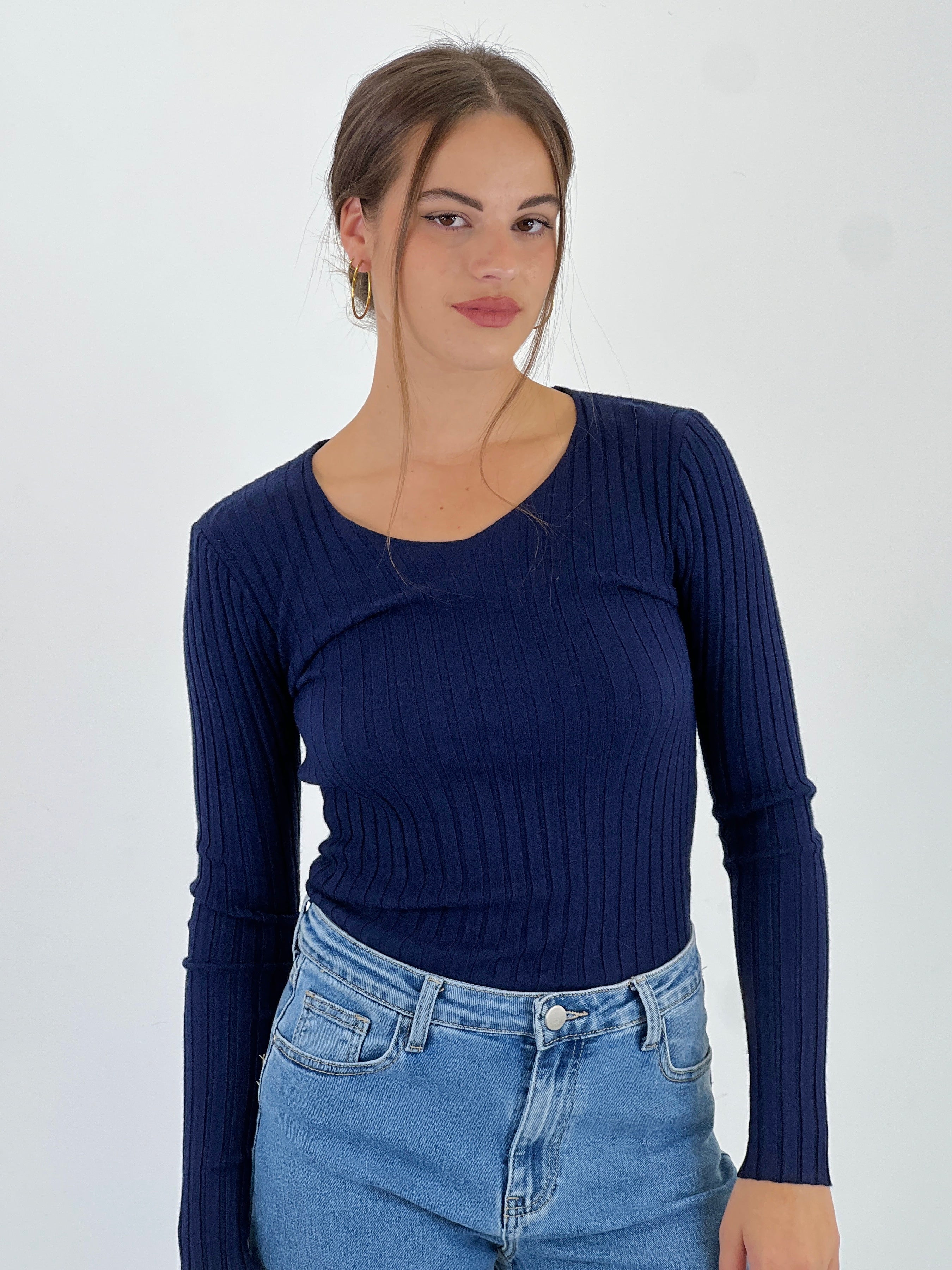 Jersey canalé cuello pico - Zebra&Maduixa®