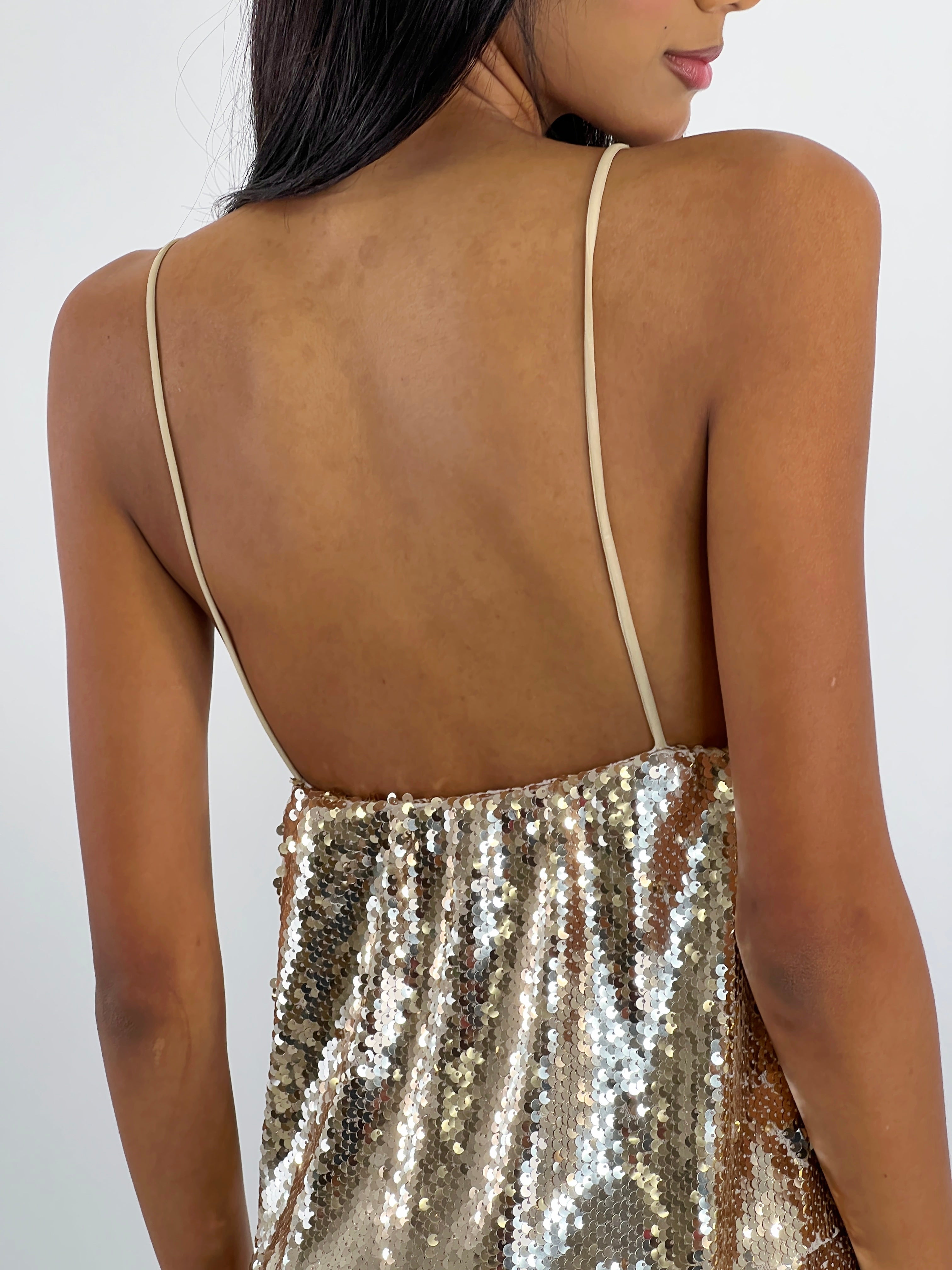 Top V-neck Sequin