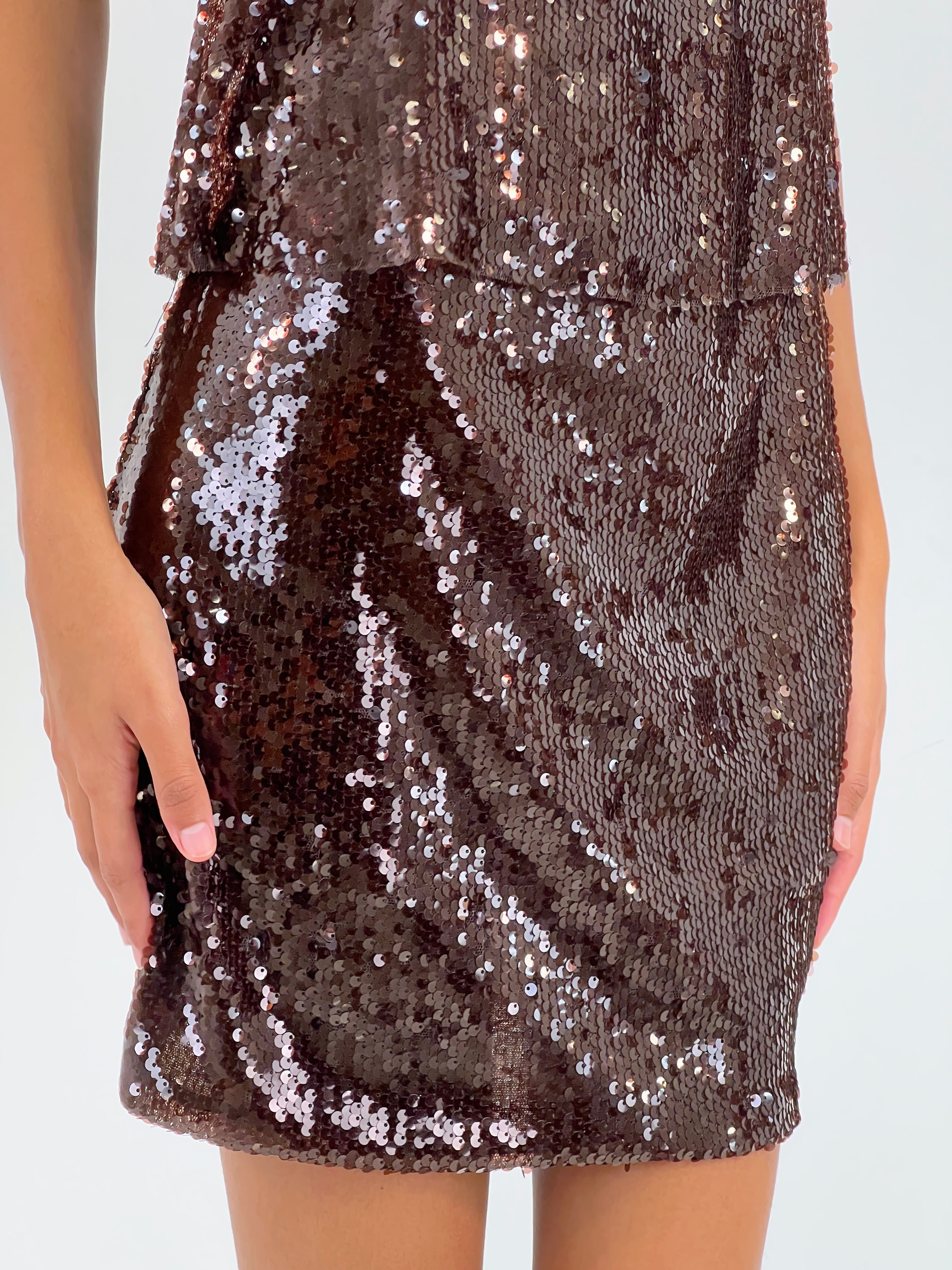 Mini sequin skirt