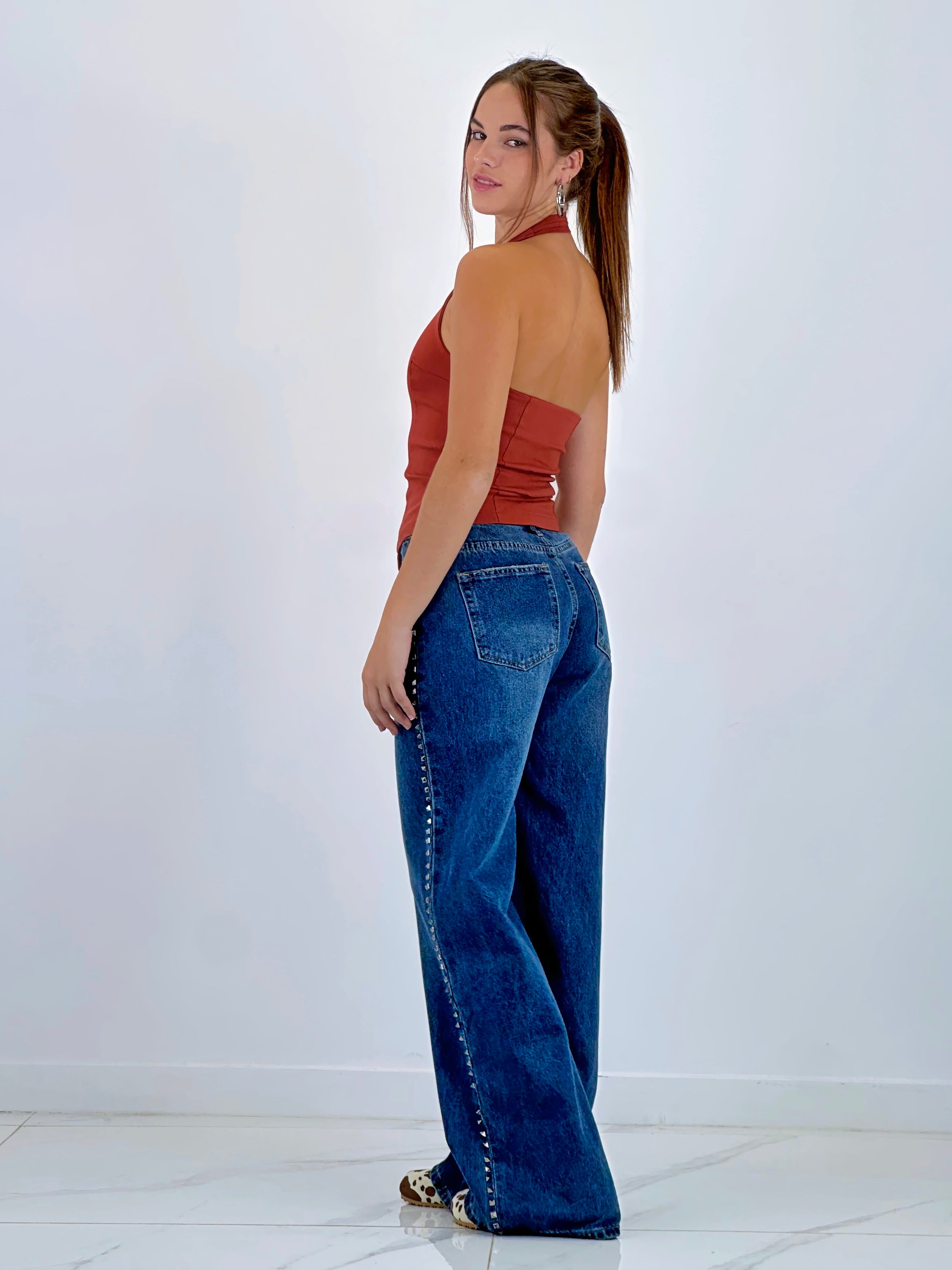 Top chaleco cremallera