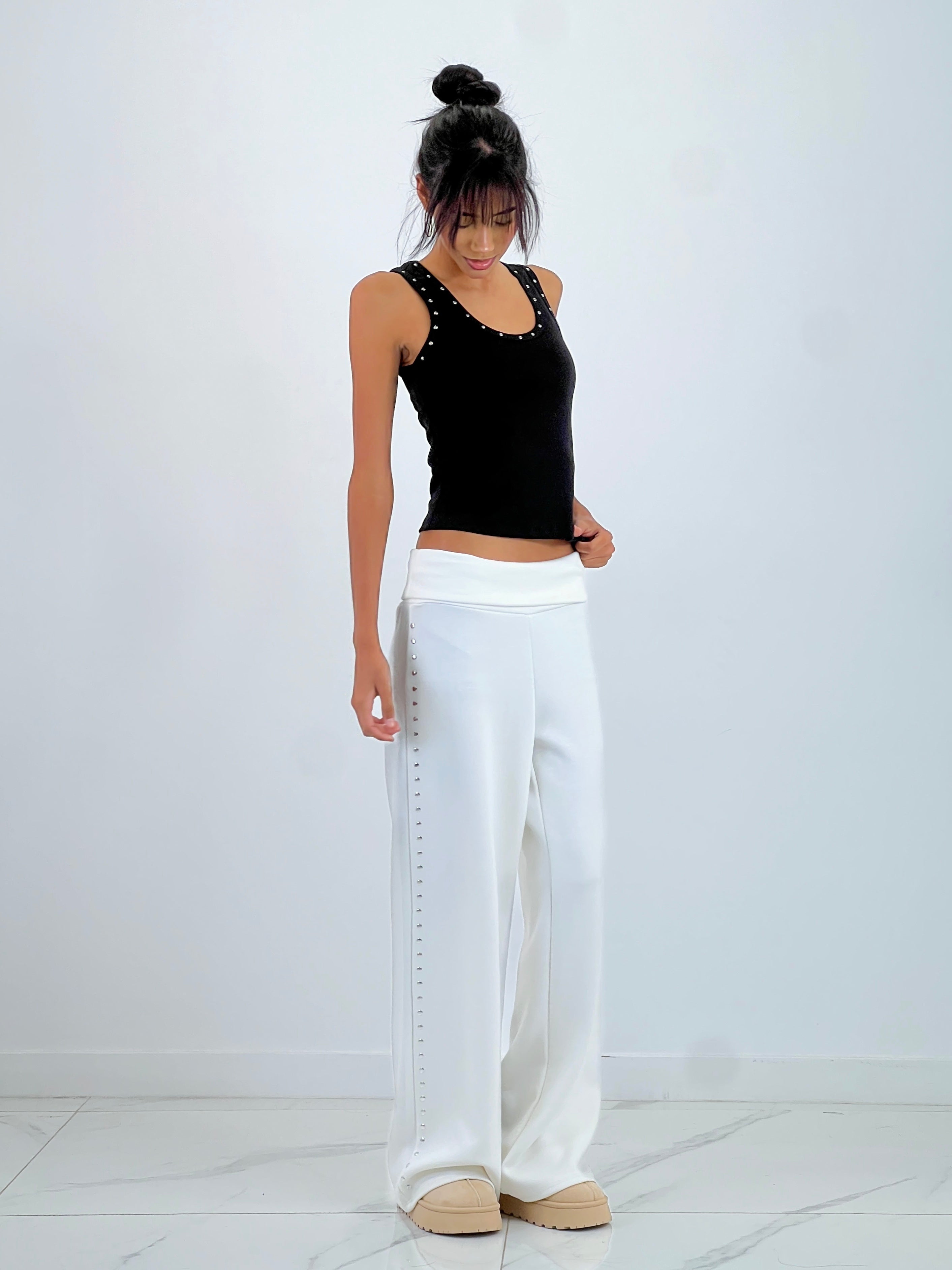 Pantalón tachuelas cintura vuelta - Zebra&Maduixa®