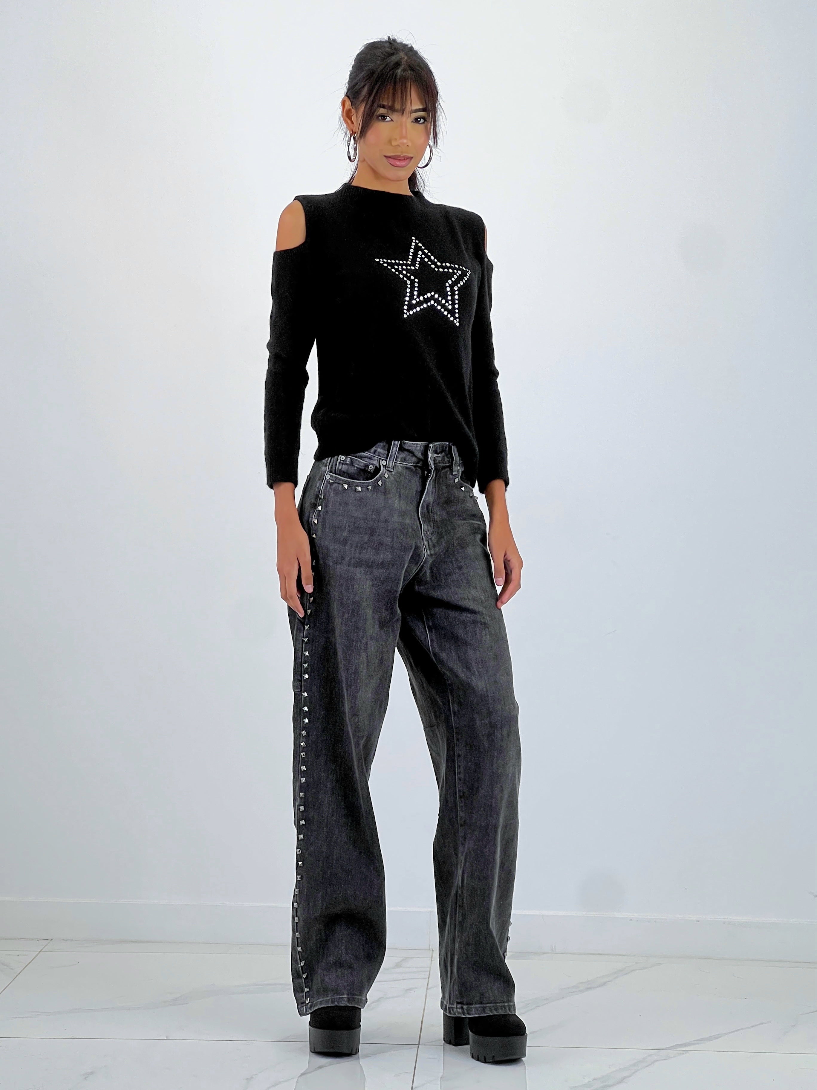 Jeans momfit tachas - Zebra&Maduixa®