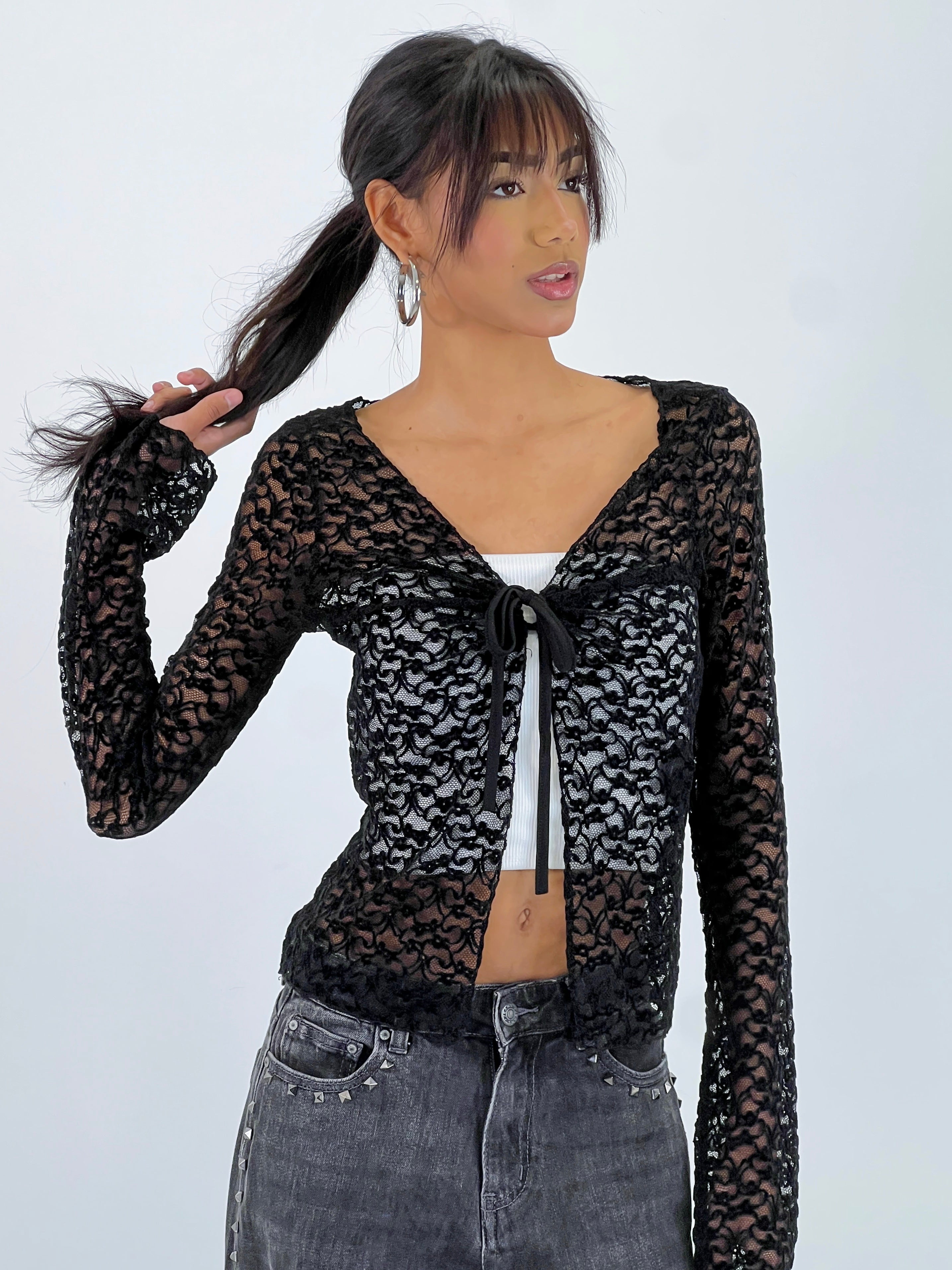 Camisa lazada encaje terciopelo - Zebra&Maduixa®