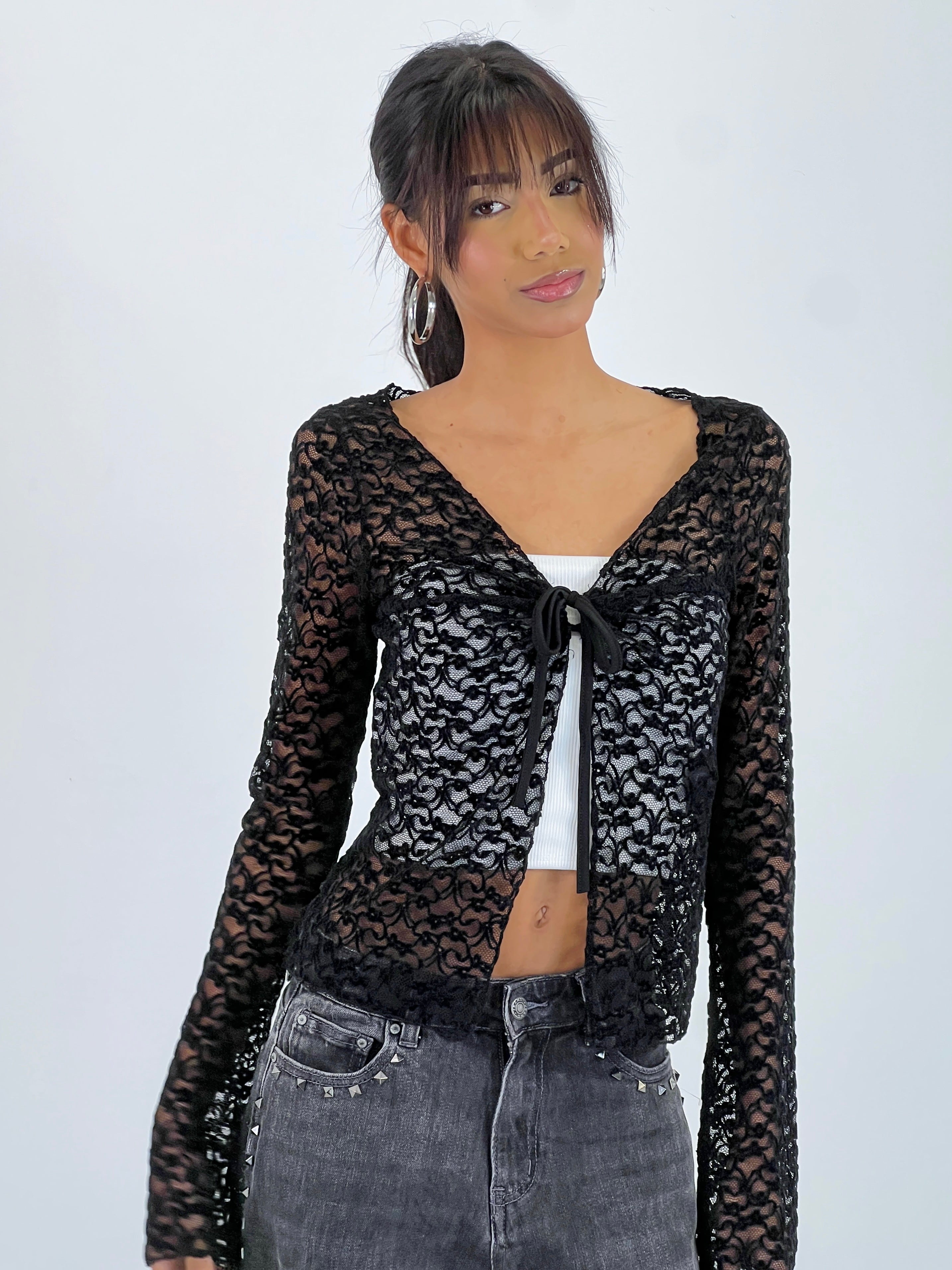 Camisa lazada encaje terciopelo - Zebra&Maduixa®