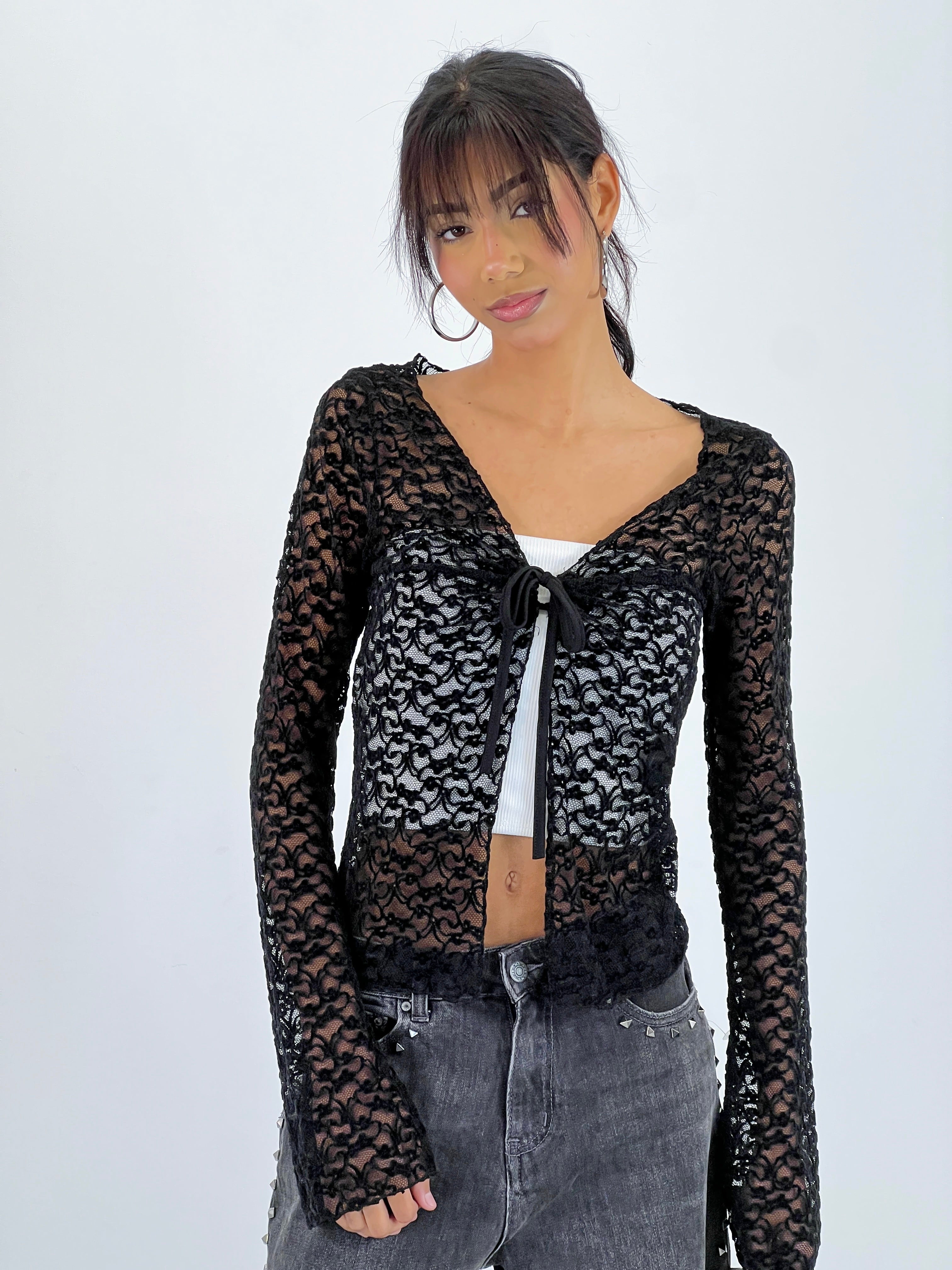 Camisa lazada encaje terciopelo - Zebra&Maduixa®