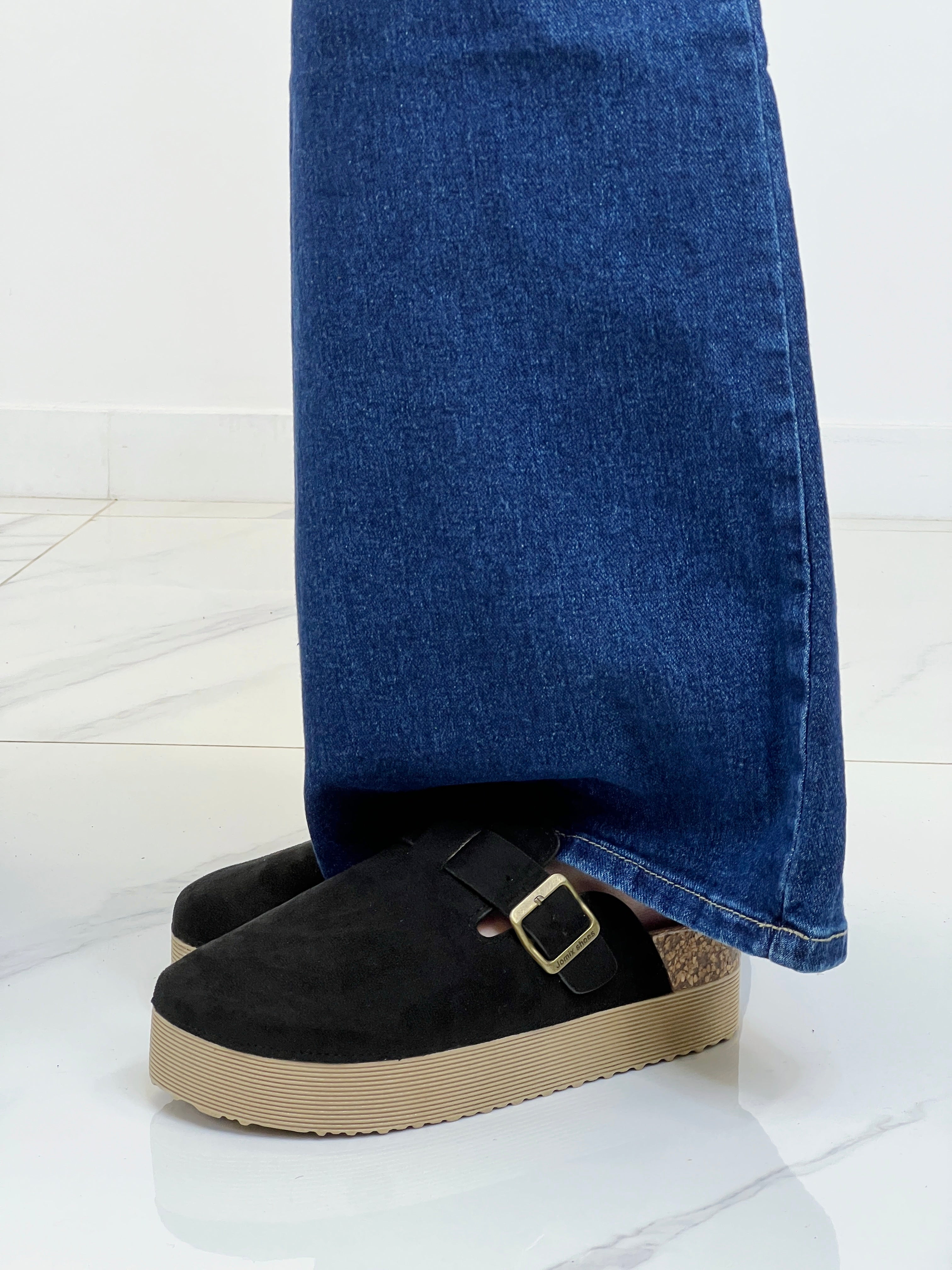 Zueco plataforma serraje