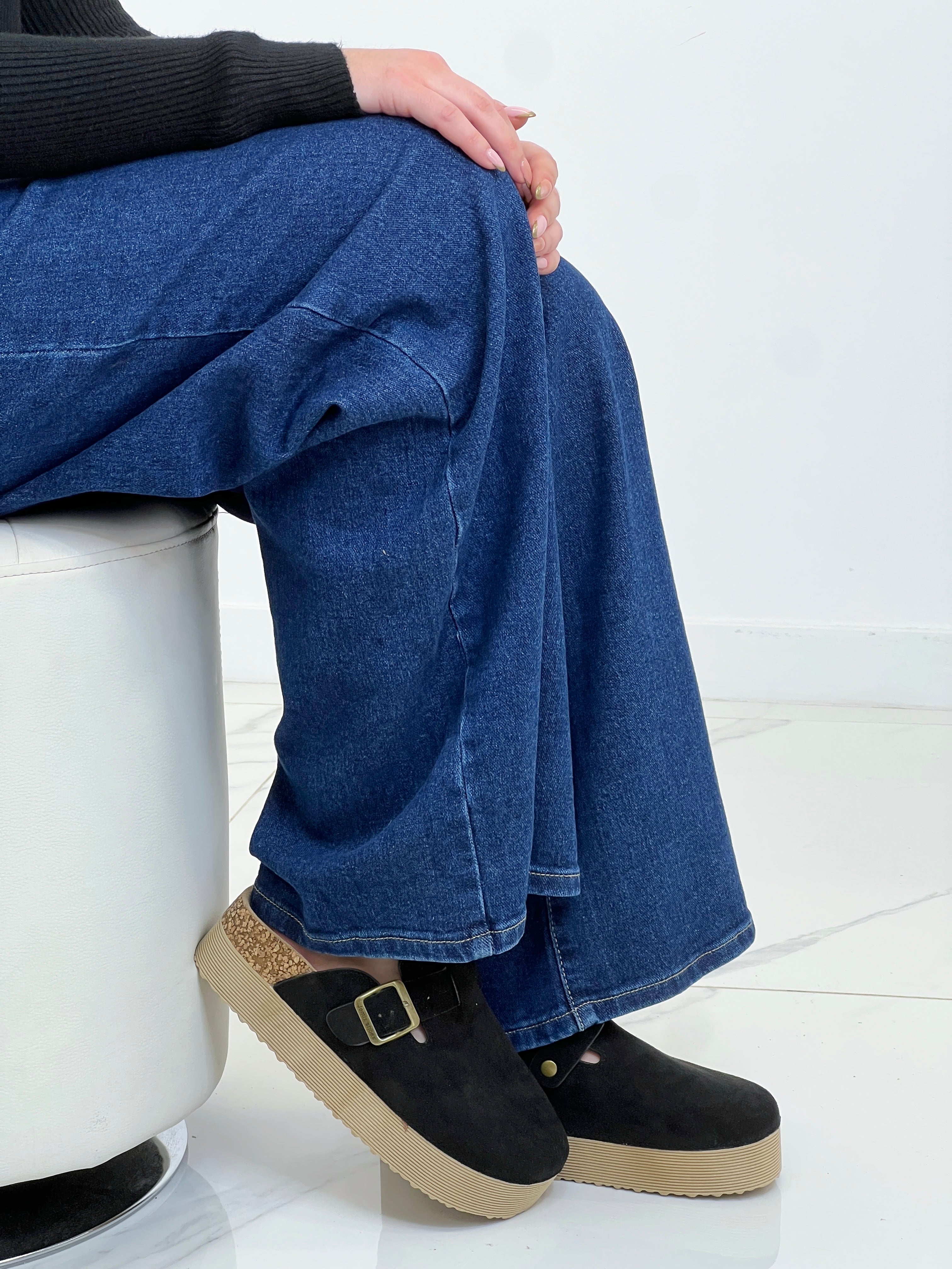 Zueco plataforma serraje