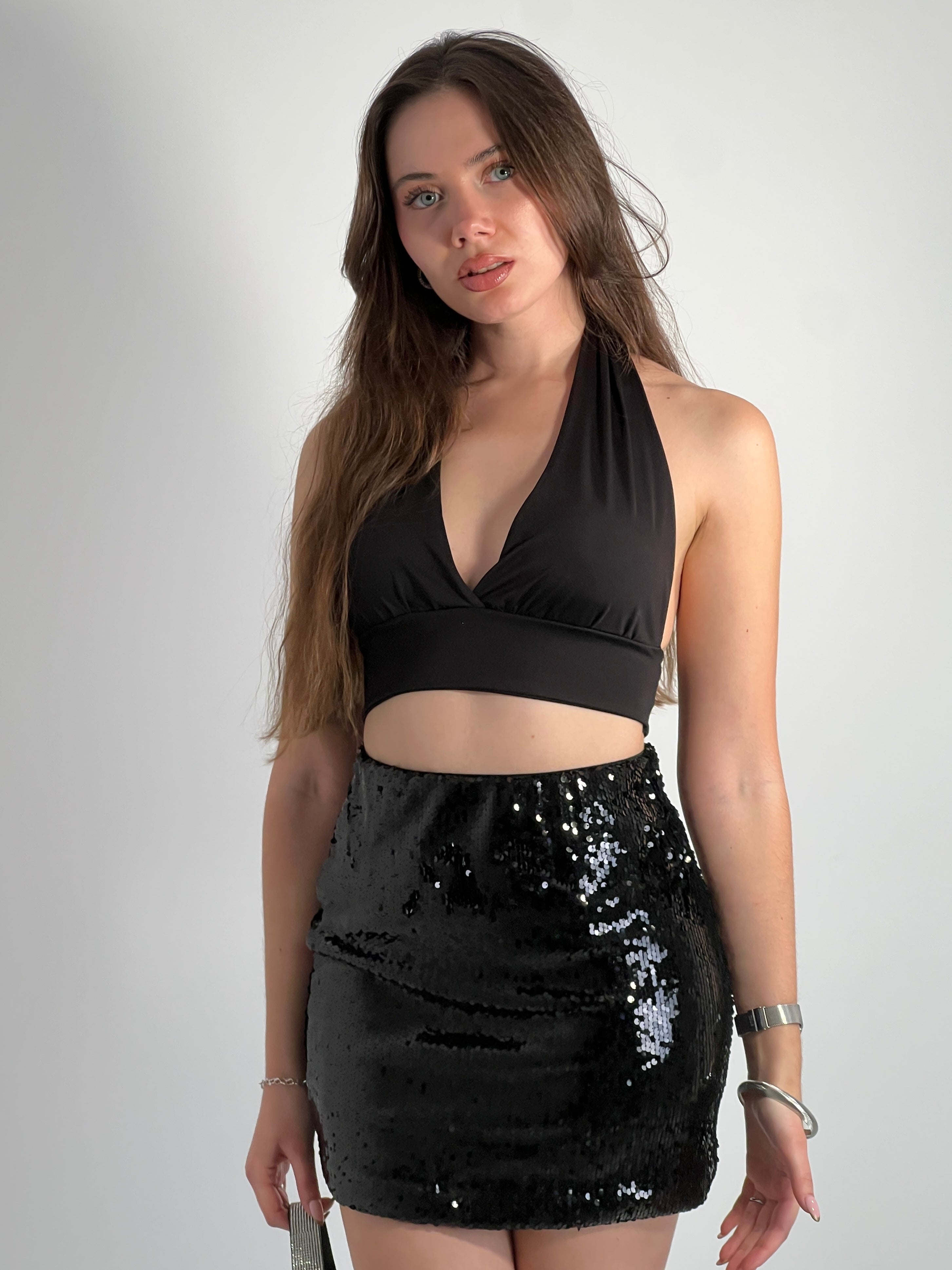 Mini sequin skirt