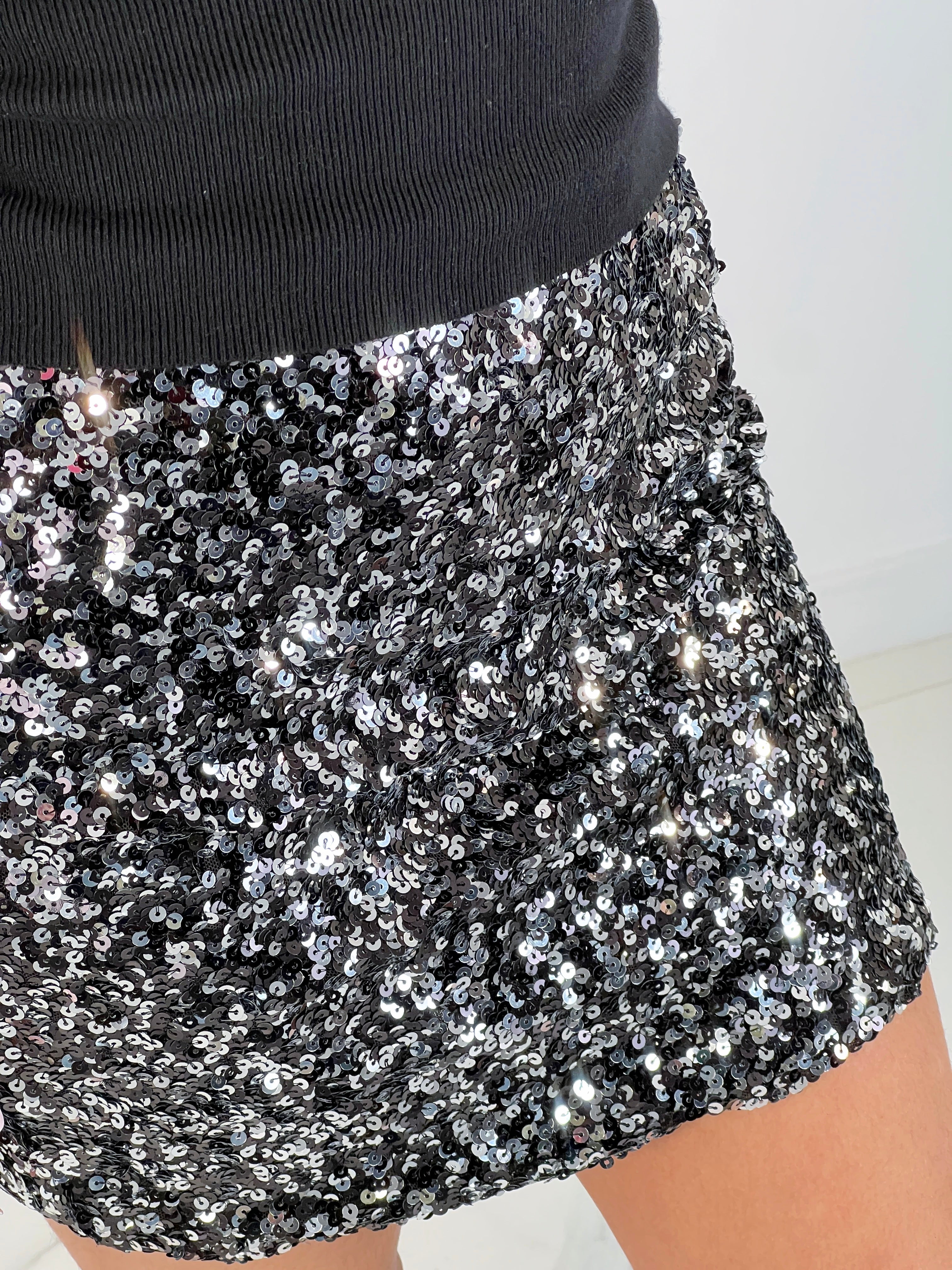 Falda lentejuela ceñida