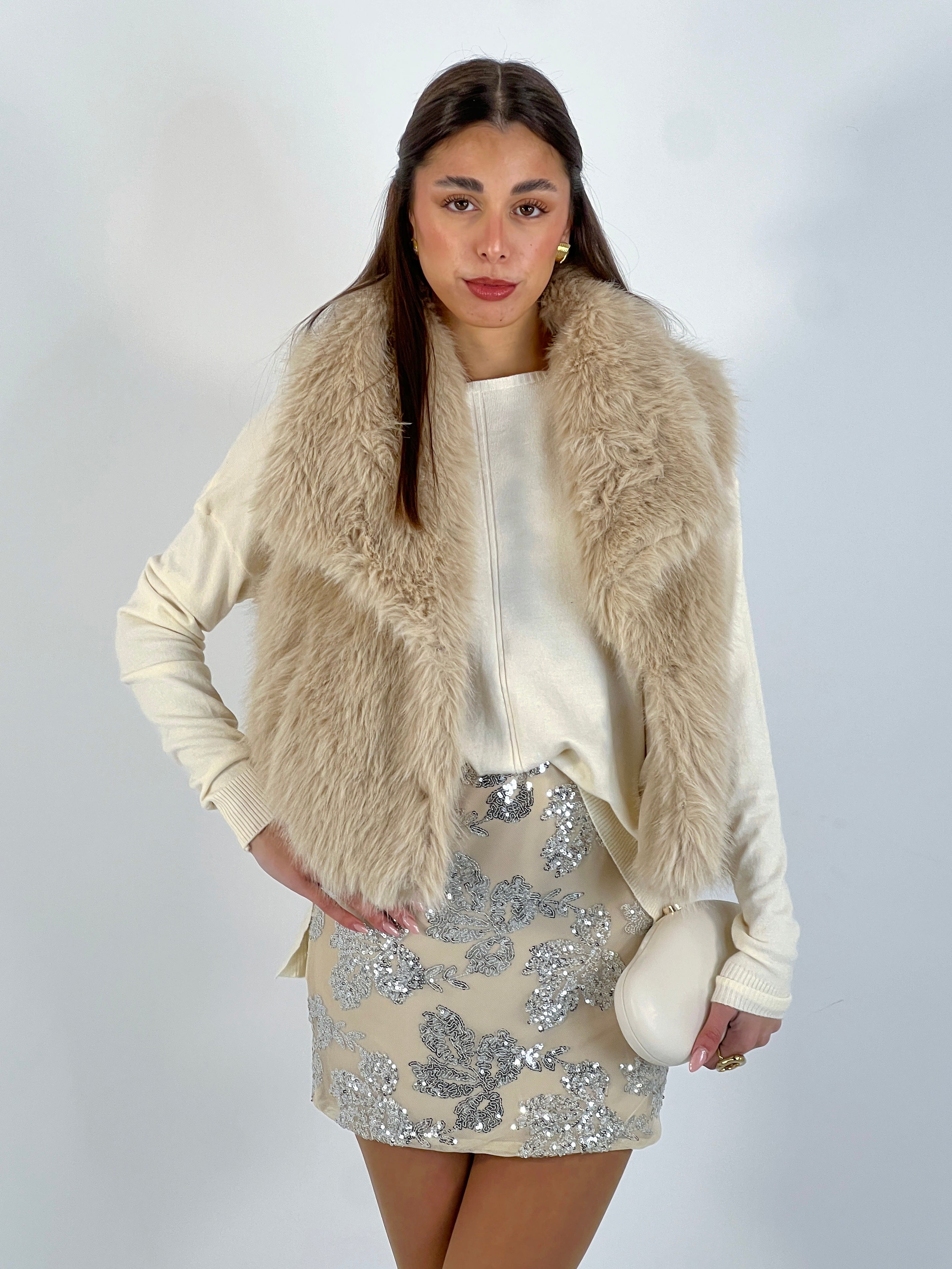 Falda bordados lentejuelas