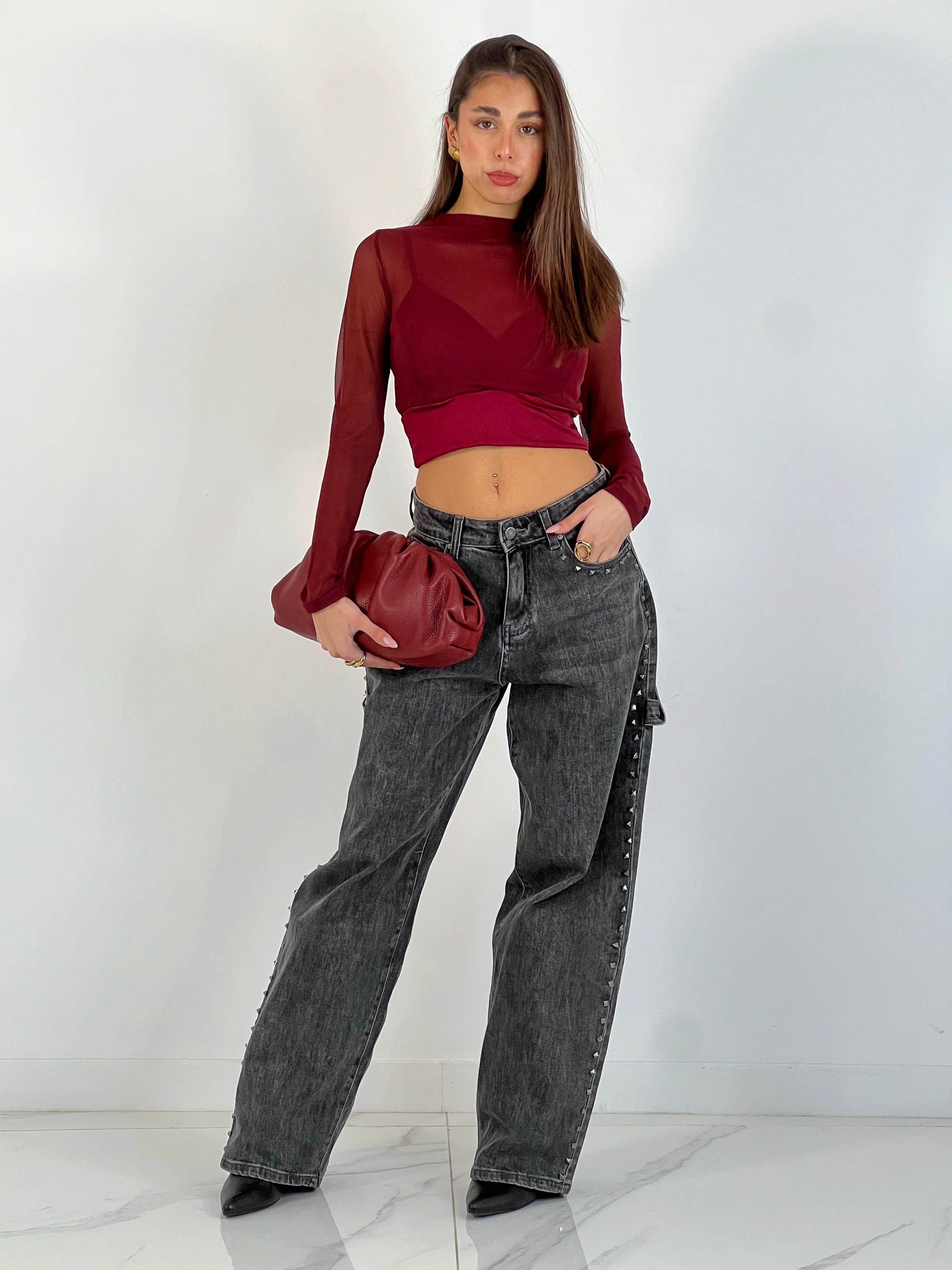 Jeans momfit tachas - Zebra&Maduixa®