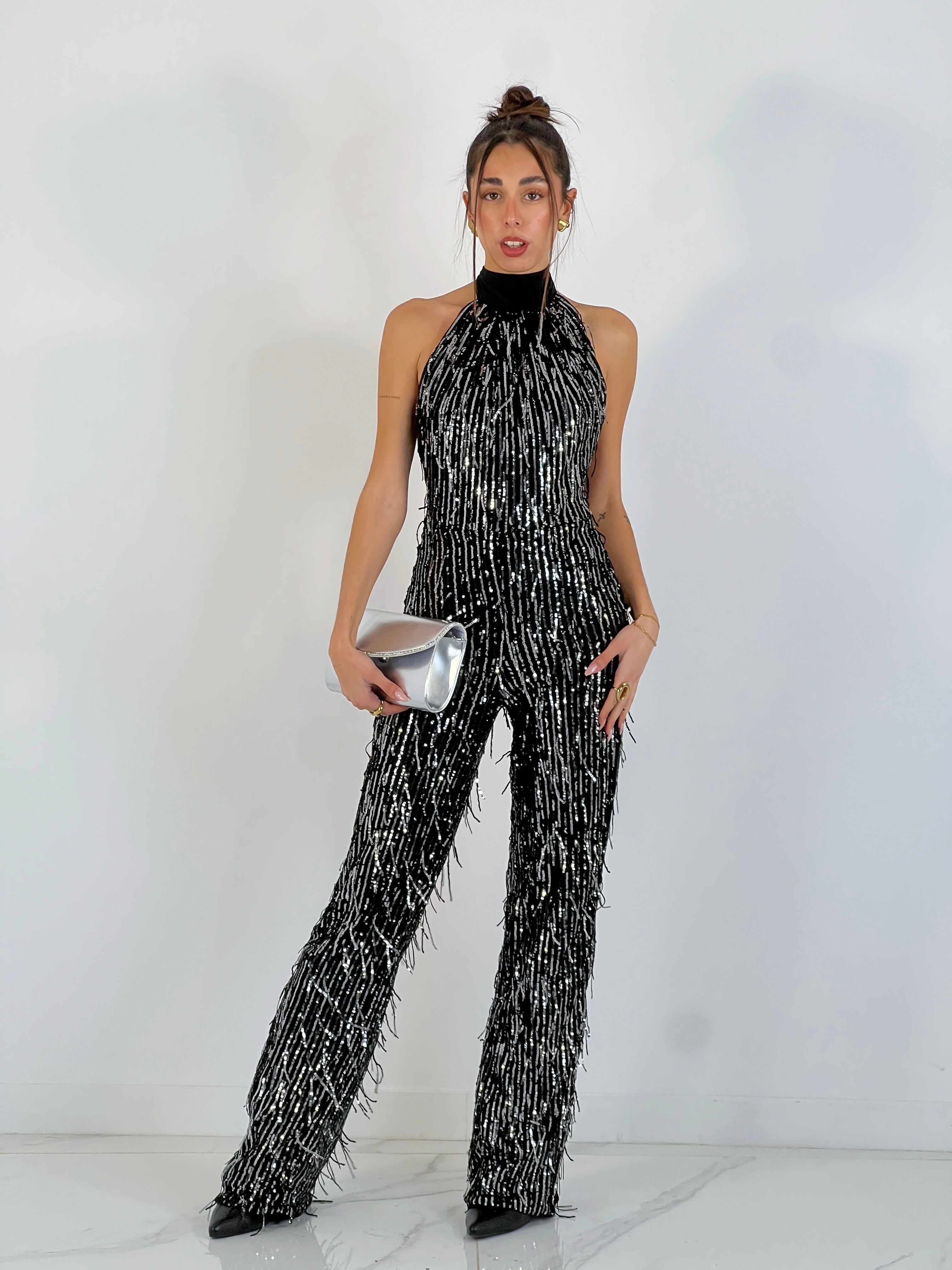 Mono halter amb serrell i lluentons