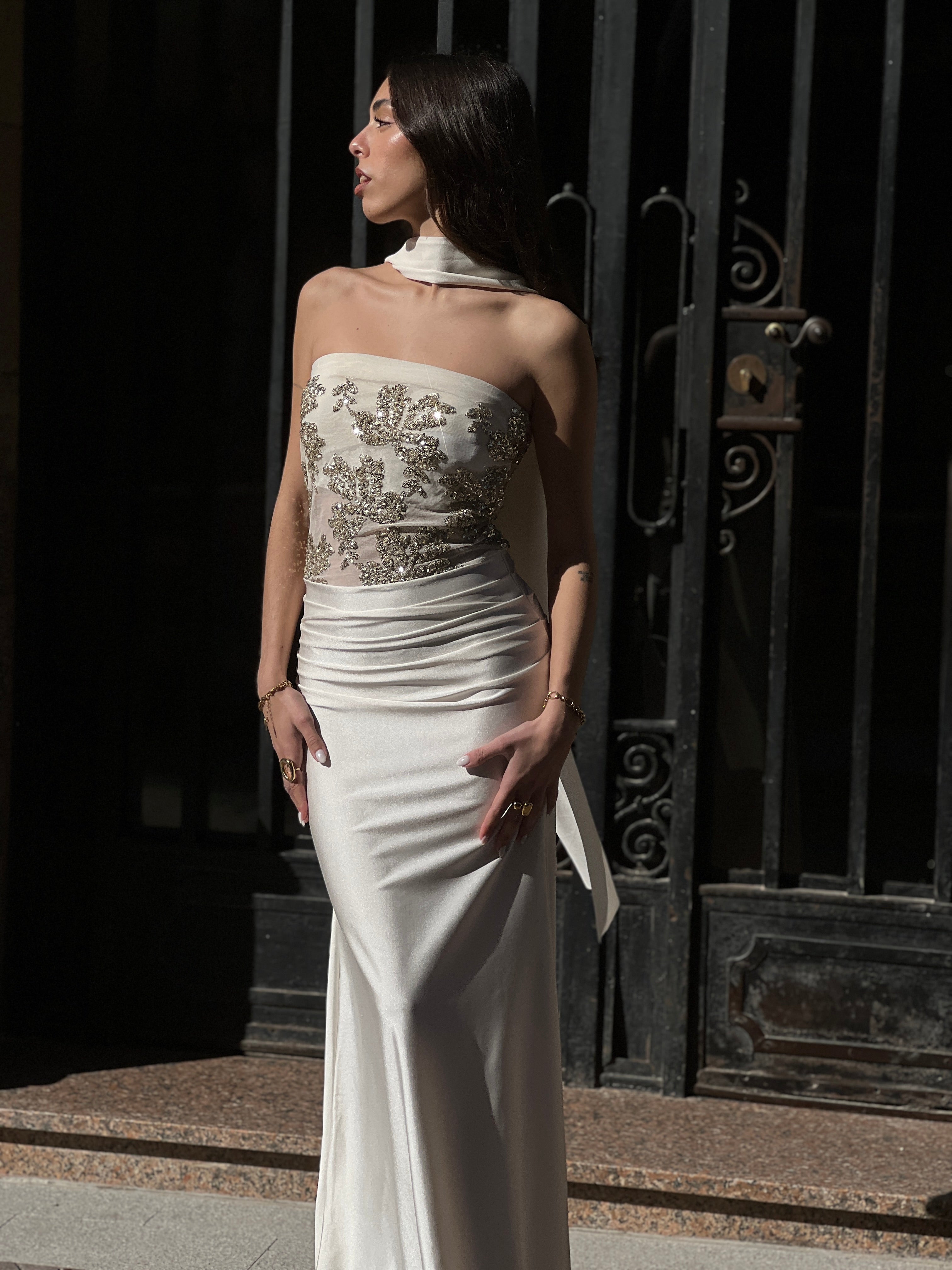 Vestido palabra de honor lentejuela - Zebra&Maduixa®