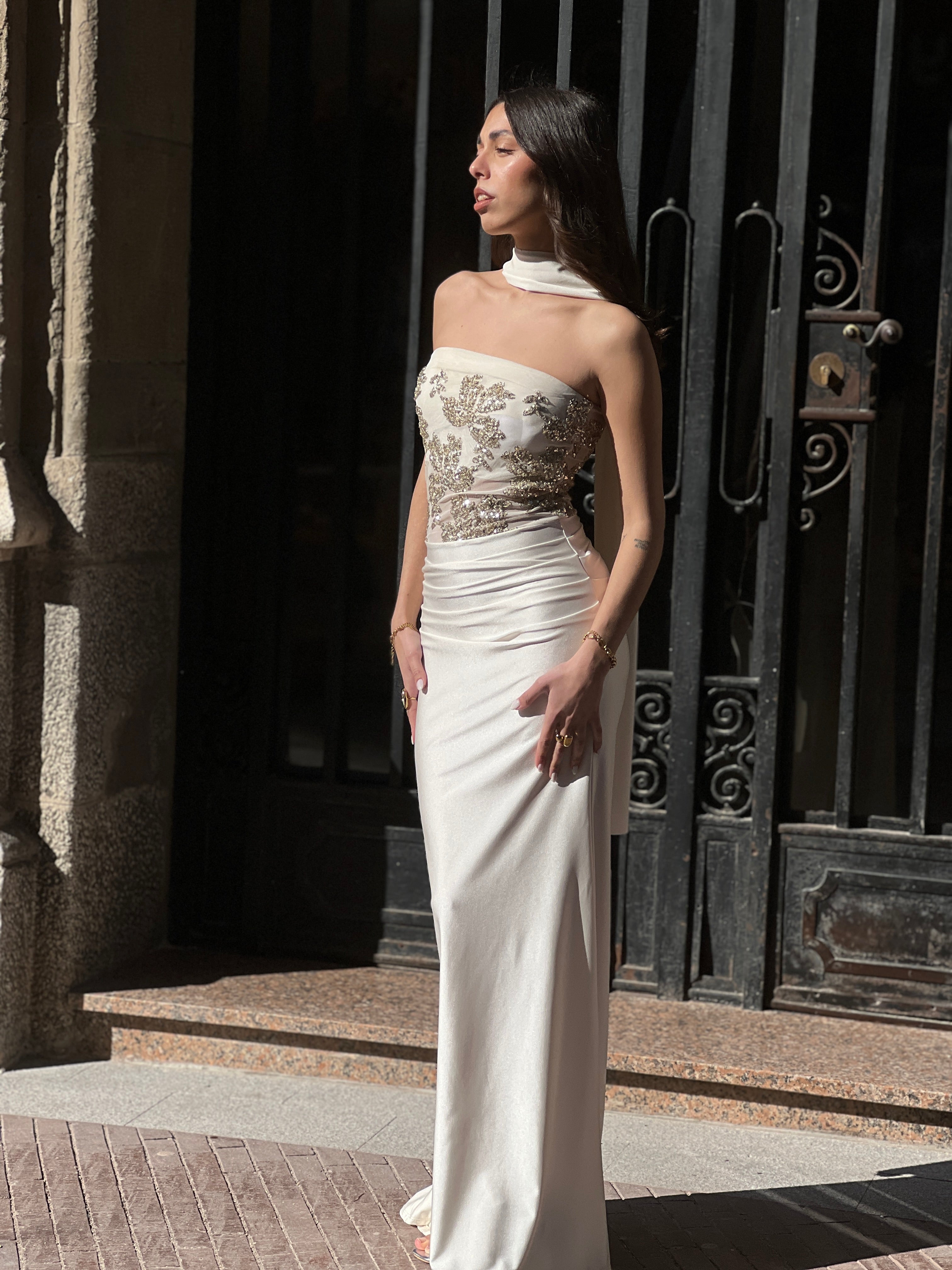 Vestido palabra de honor lentejuela - Zebra&Maduixa®