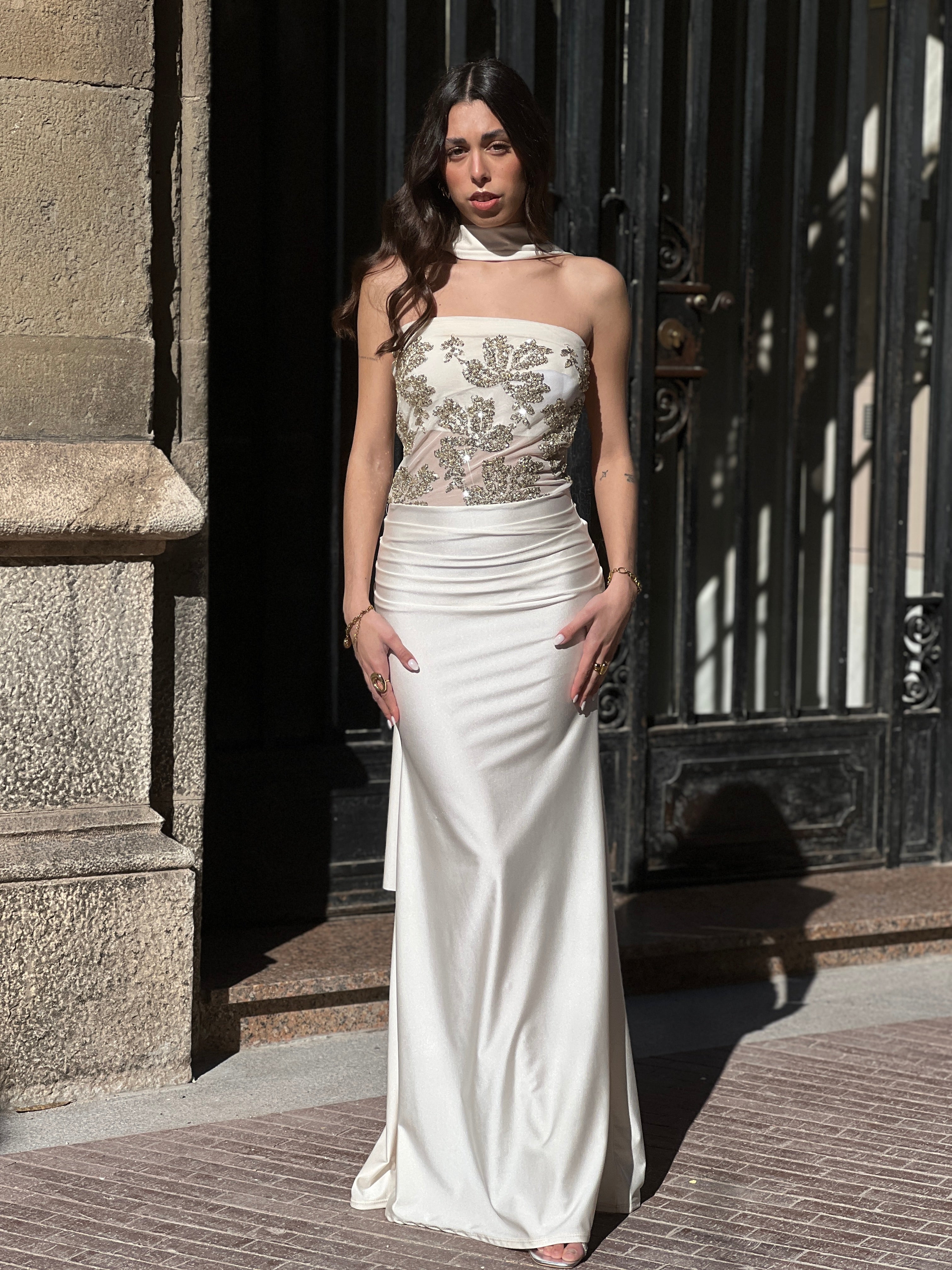 Vestido palabra de honor lentejuela - Zebra&Maduixa®