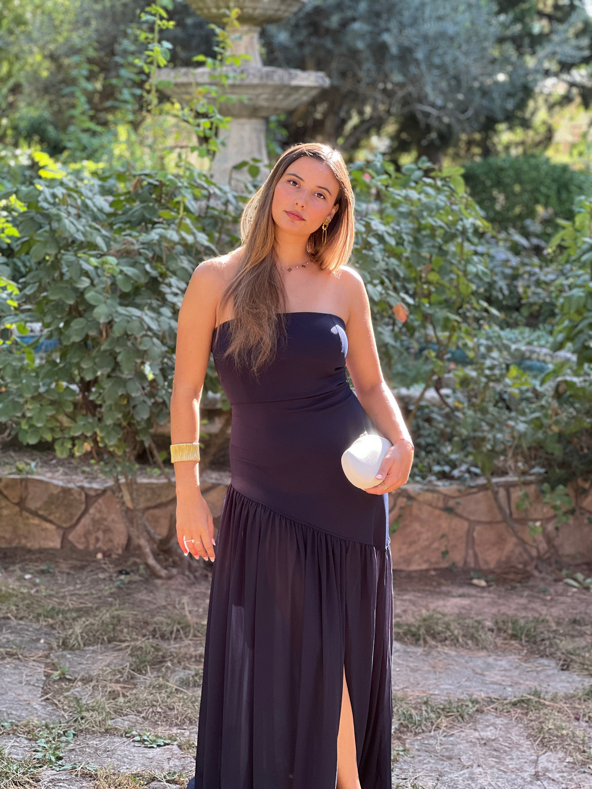 Vestido asimétrico capa Siena