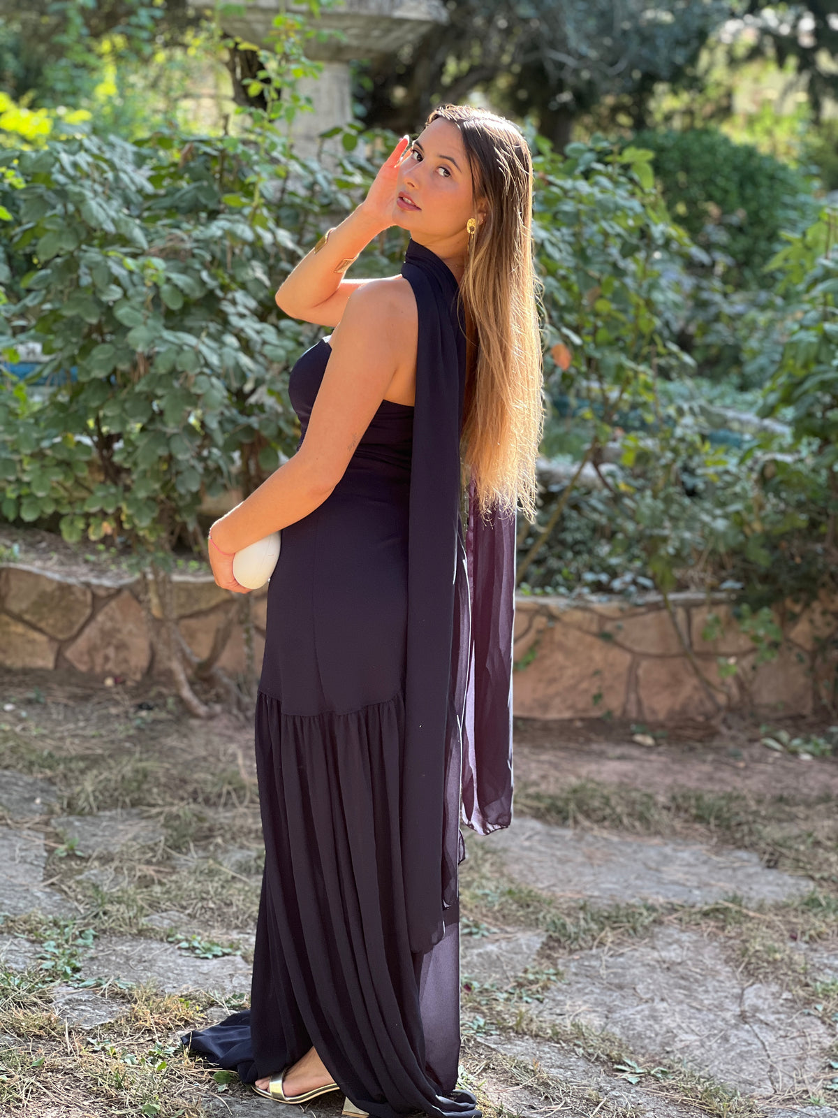 Vestido asimétrico capa Siena
