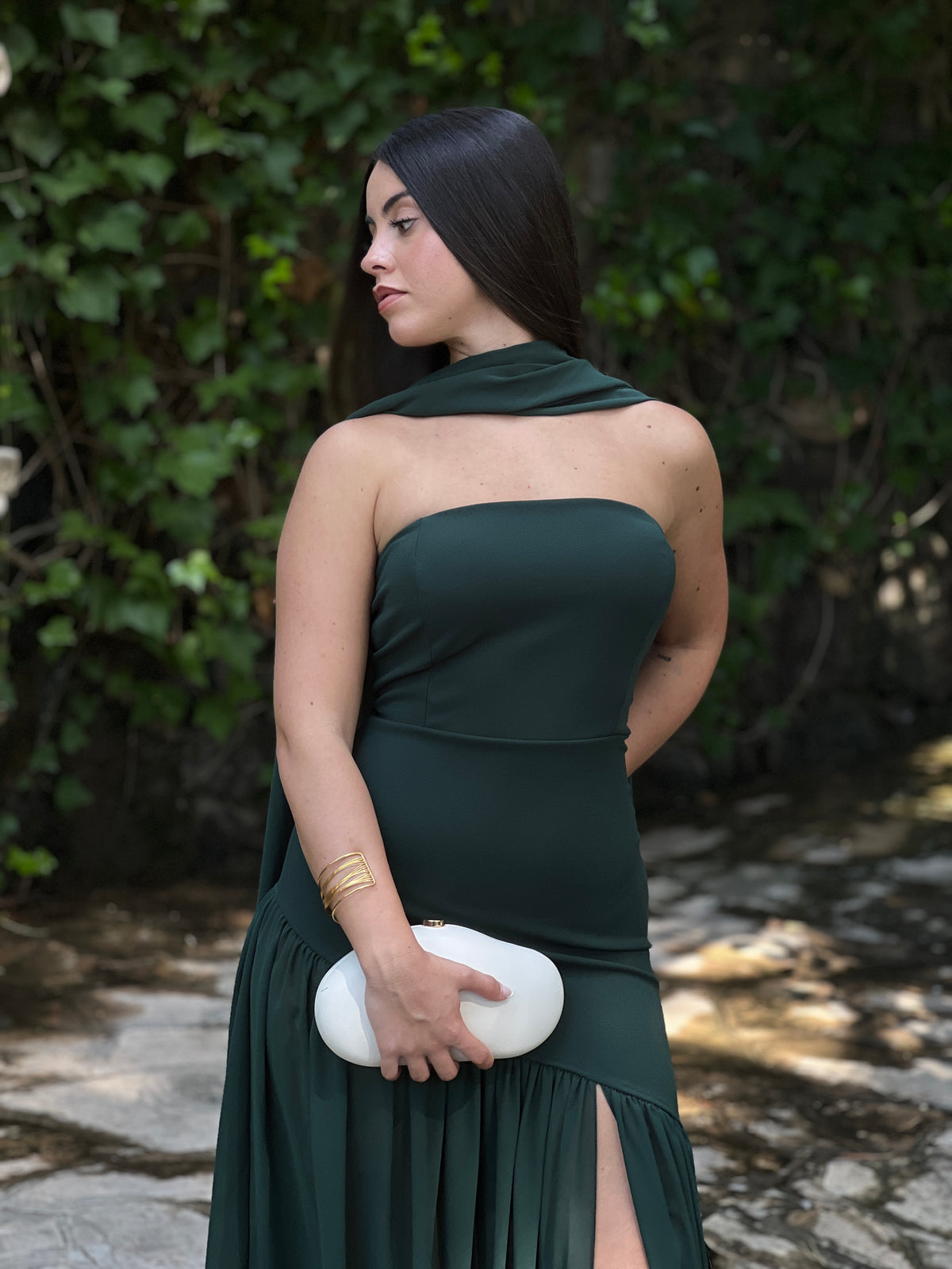Vestido asimétrico capa Siena