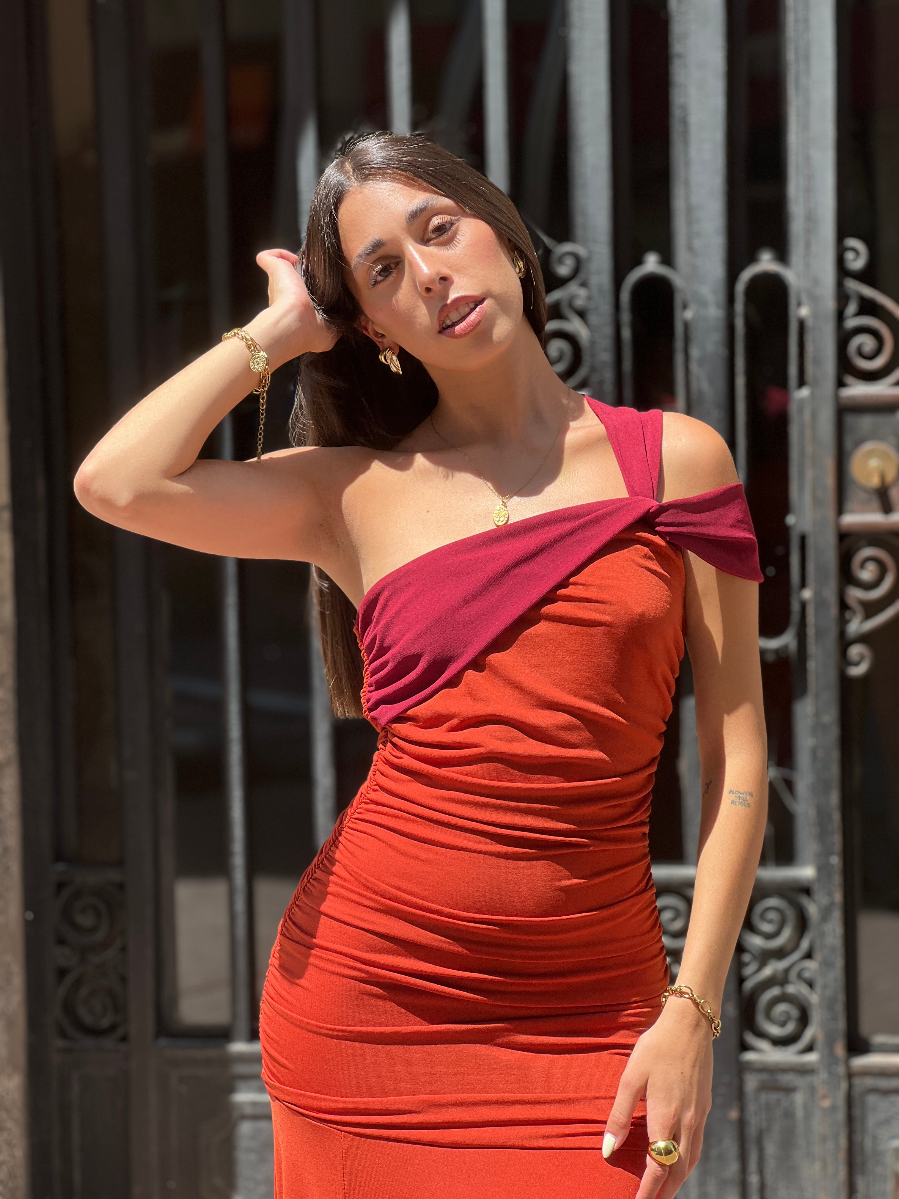 Vestido bilcolor Bianca