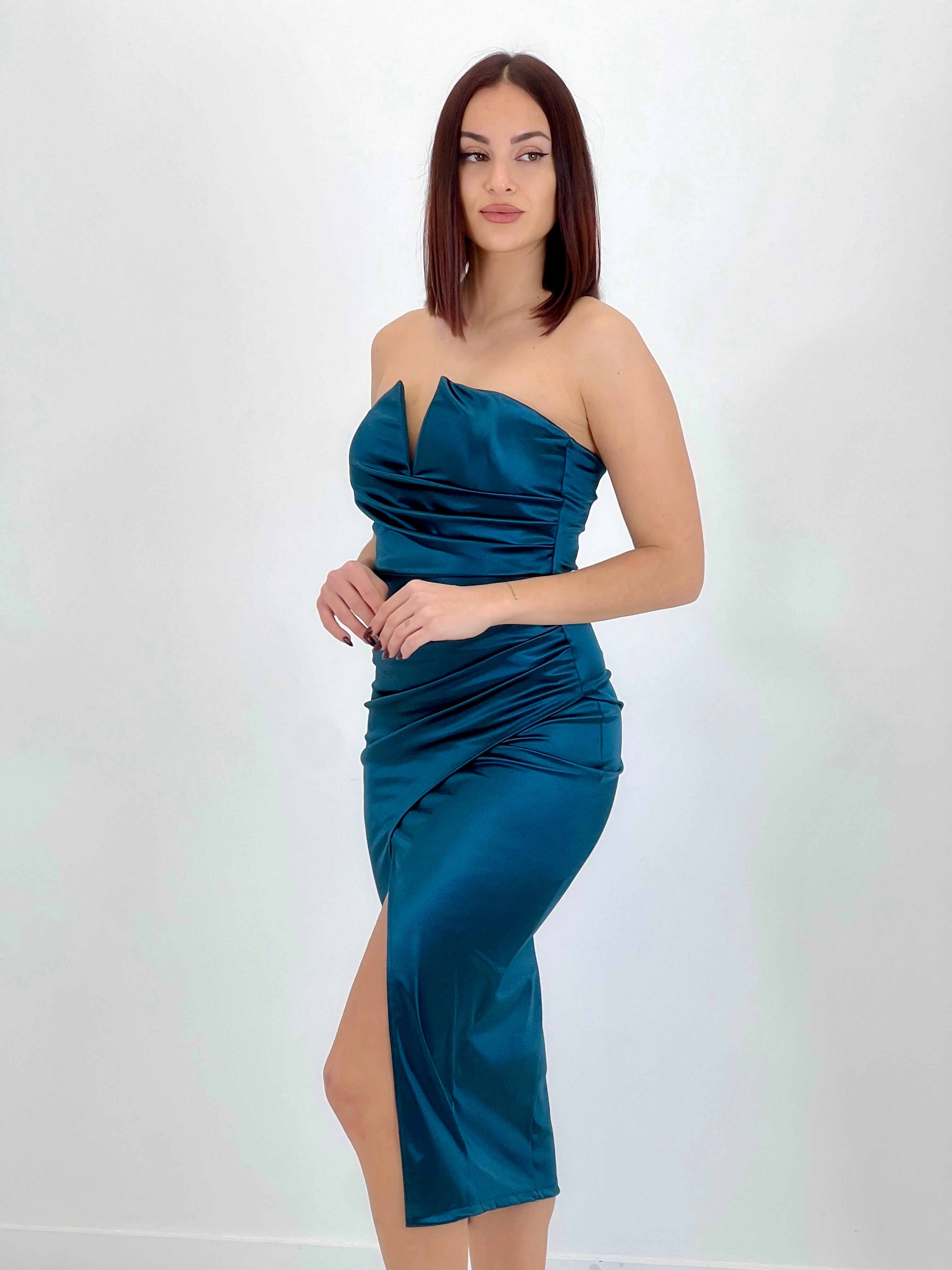 Vestido midi palabra de honor - Zebra&Maduixa®