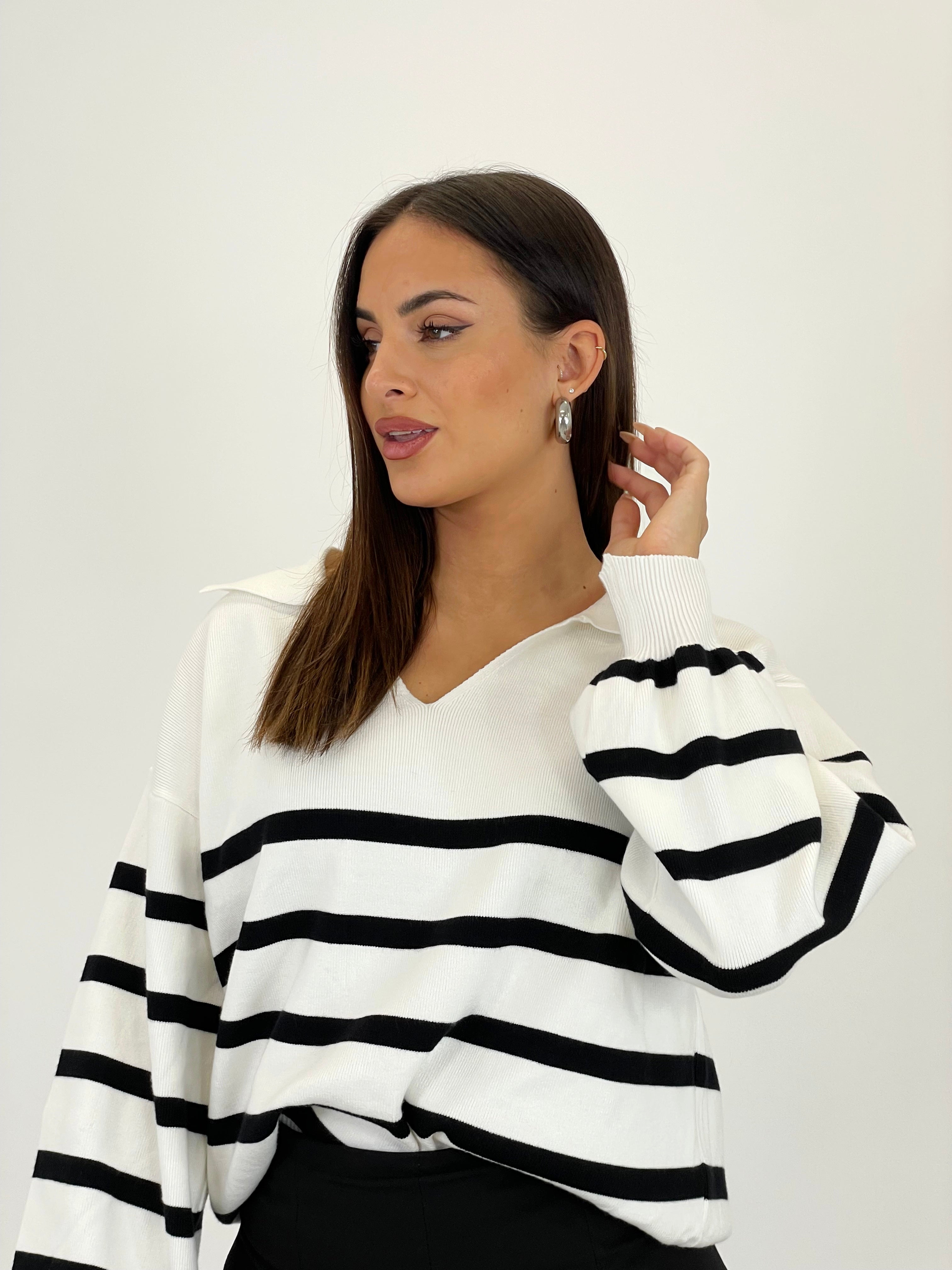 Jersey rayas cuello solapas - Zebra&Maduixa®