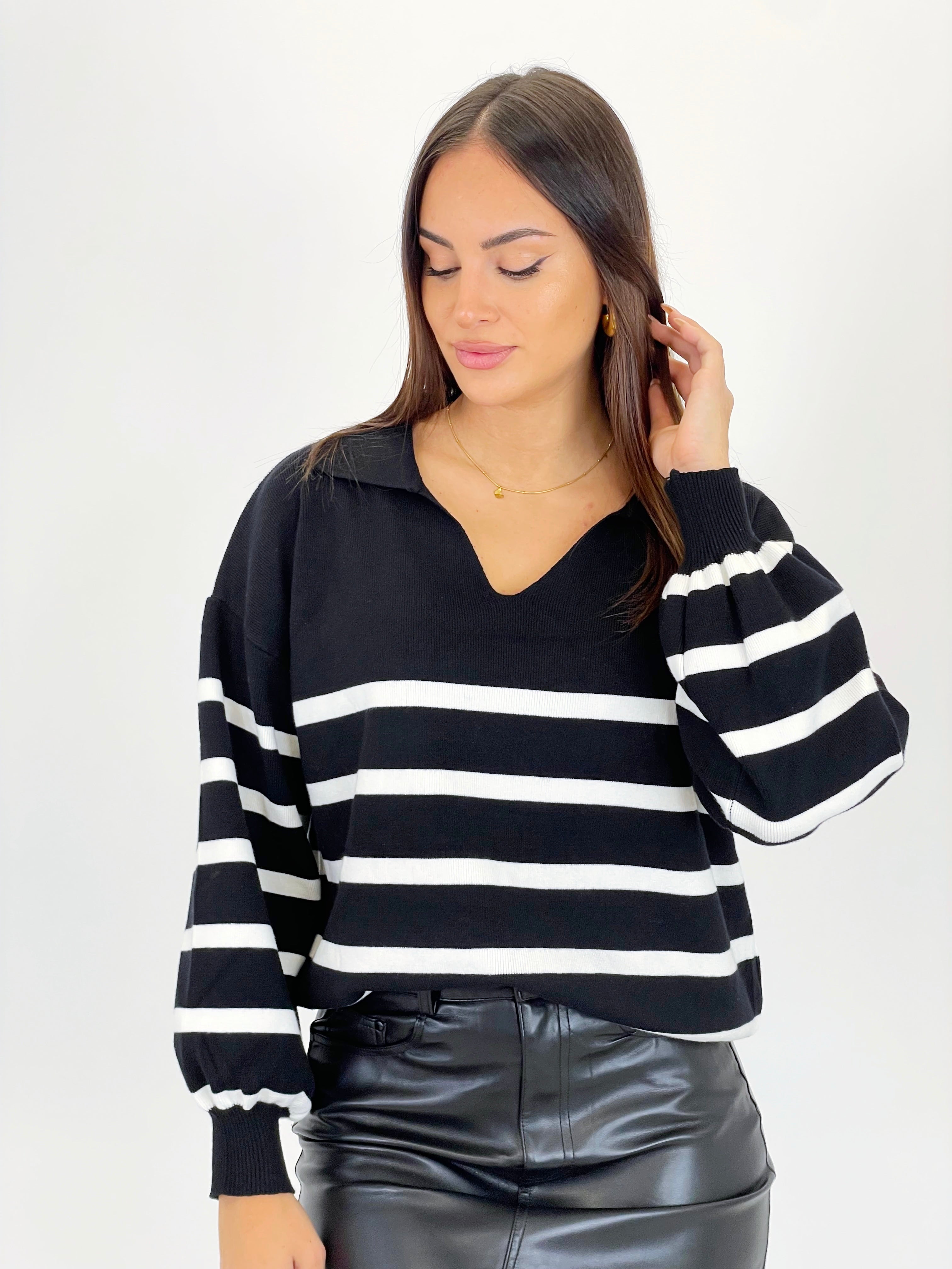 Jersey rayas cuello solapas - Zebra&Maduixa®