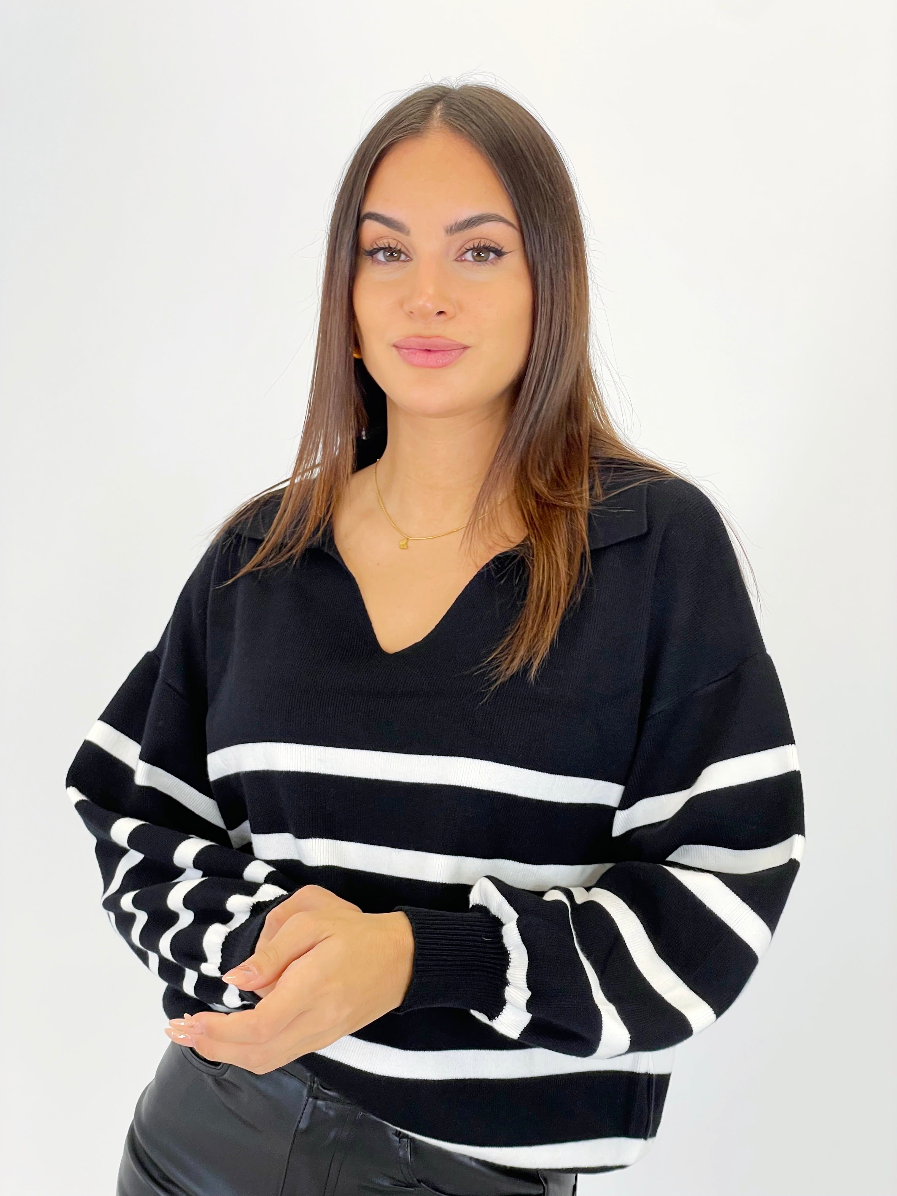 Jersey rayas cuello solapas - Zebra&Maduixa®