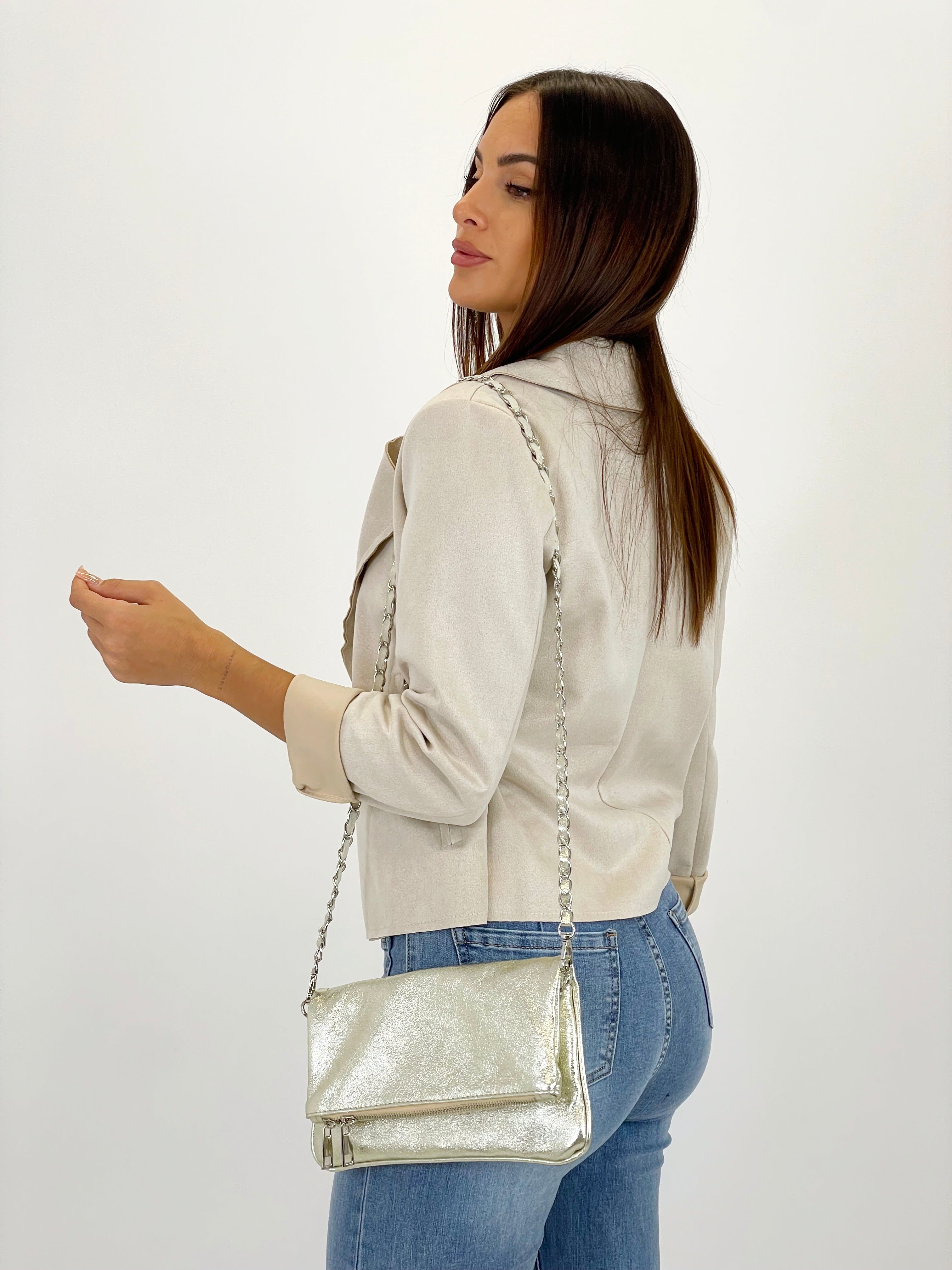 Bolso metalizado cadenas - Zebra&Maduixa®