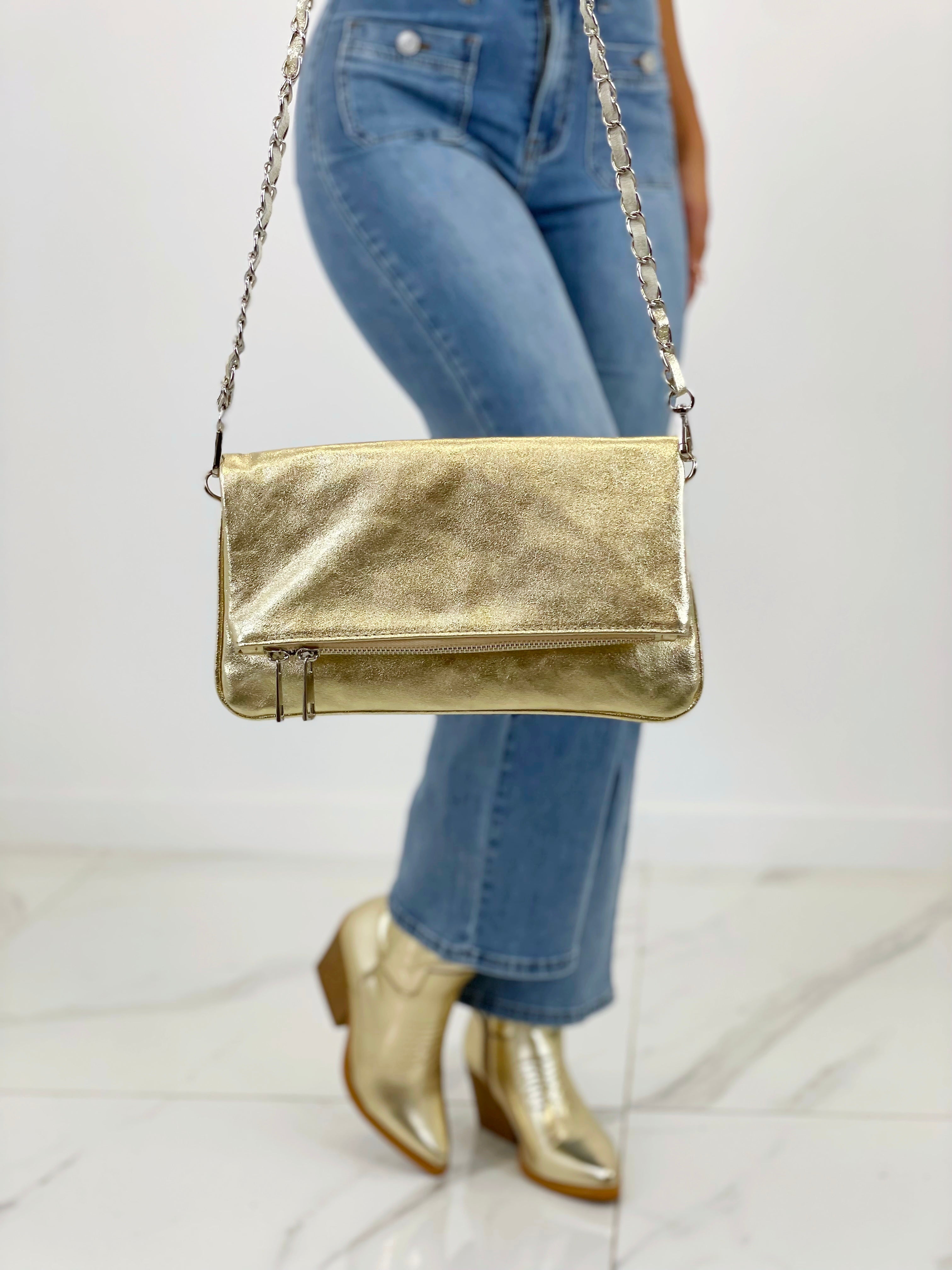 Bolso metalizado cadenas - Zebra&Maduixa®