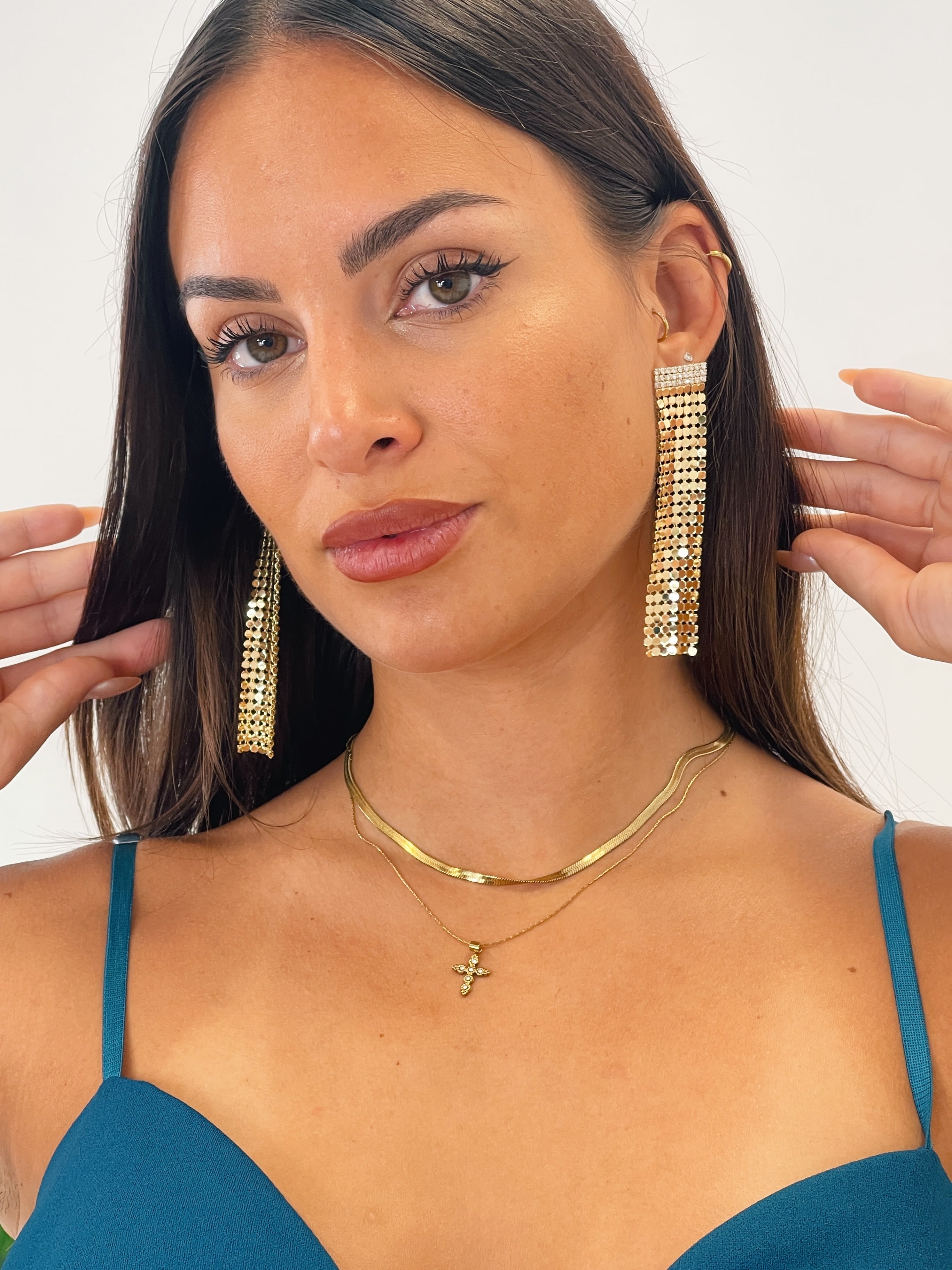 Pendientes cortina pedrería - Zebra&Maduixa®