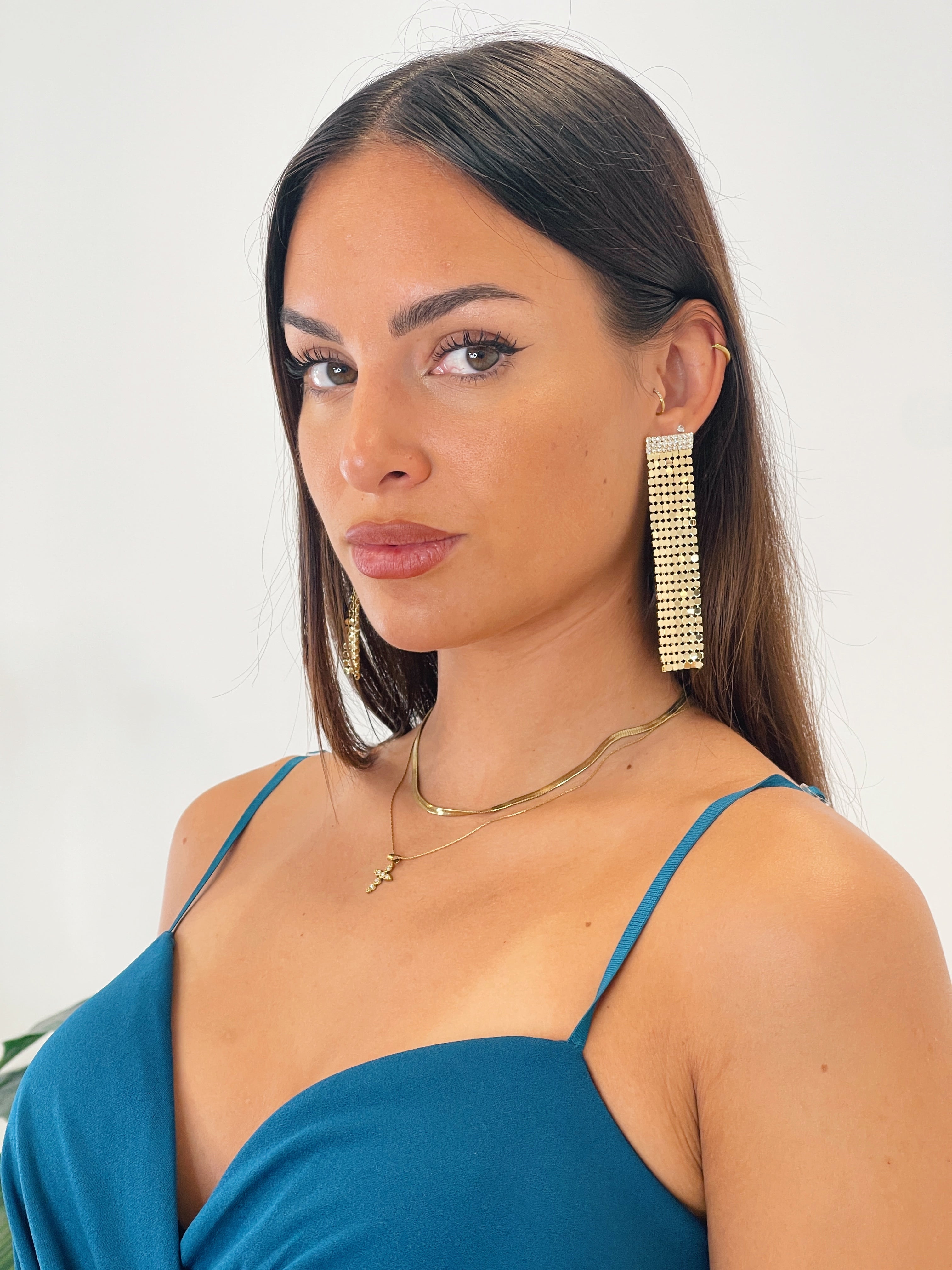 Pendientes cortina pedrería - Zebra&Maduixa®