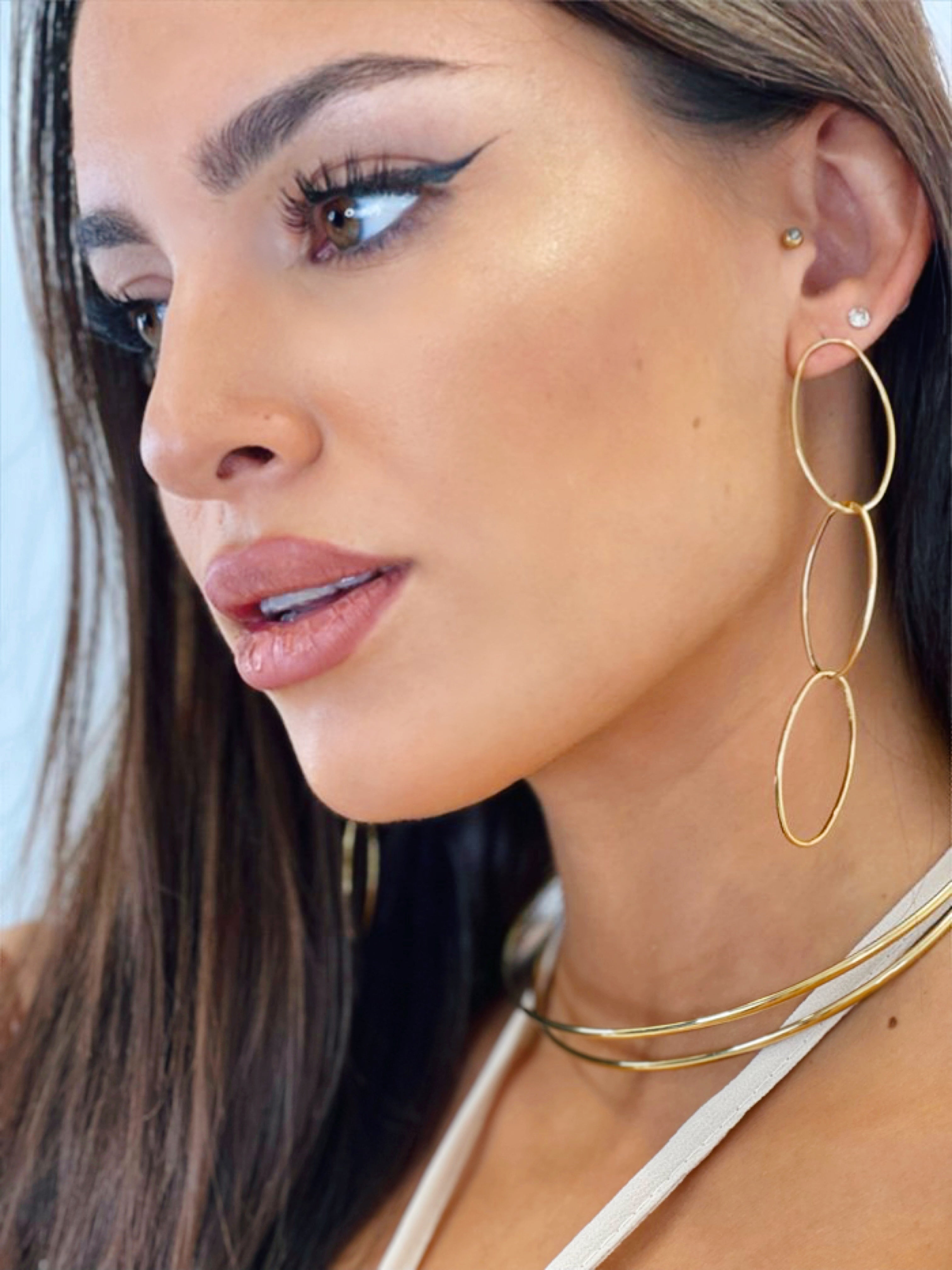 Pendientes largos ovalos - Zebra&Maduixa®