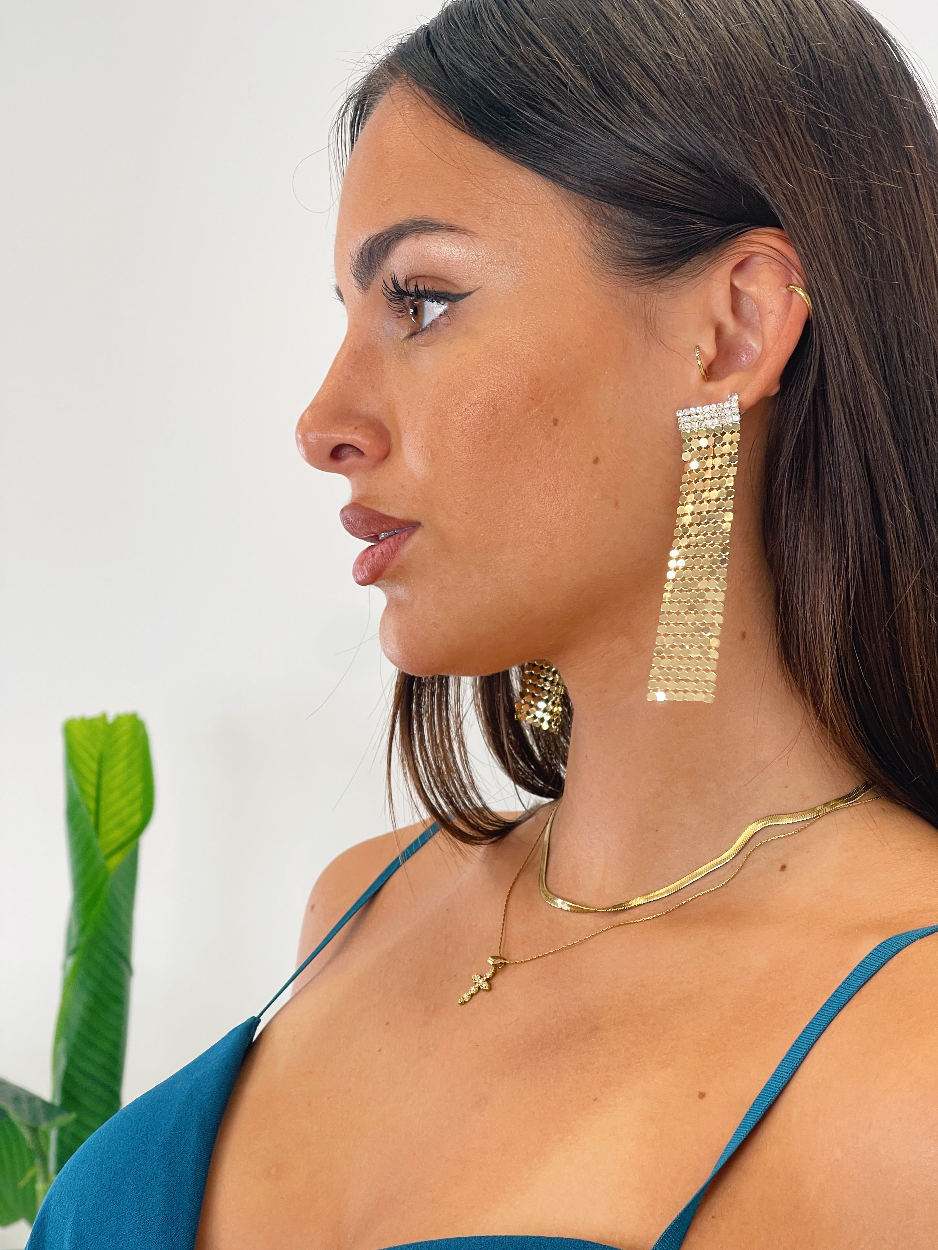 Pendientes cortina pedrería - Zebra&Maduixa®