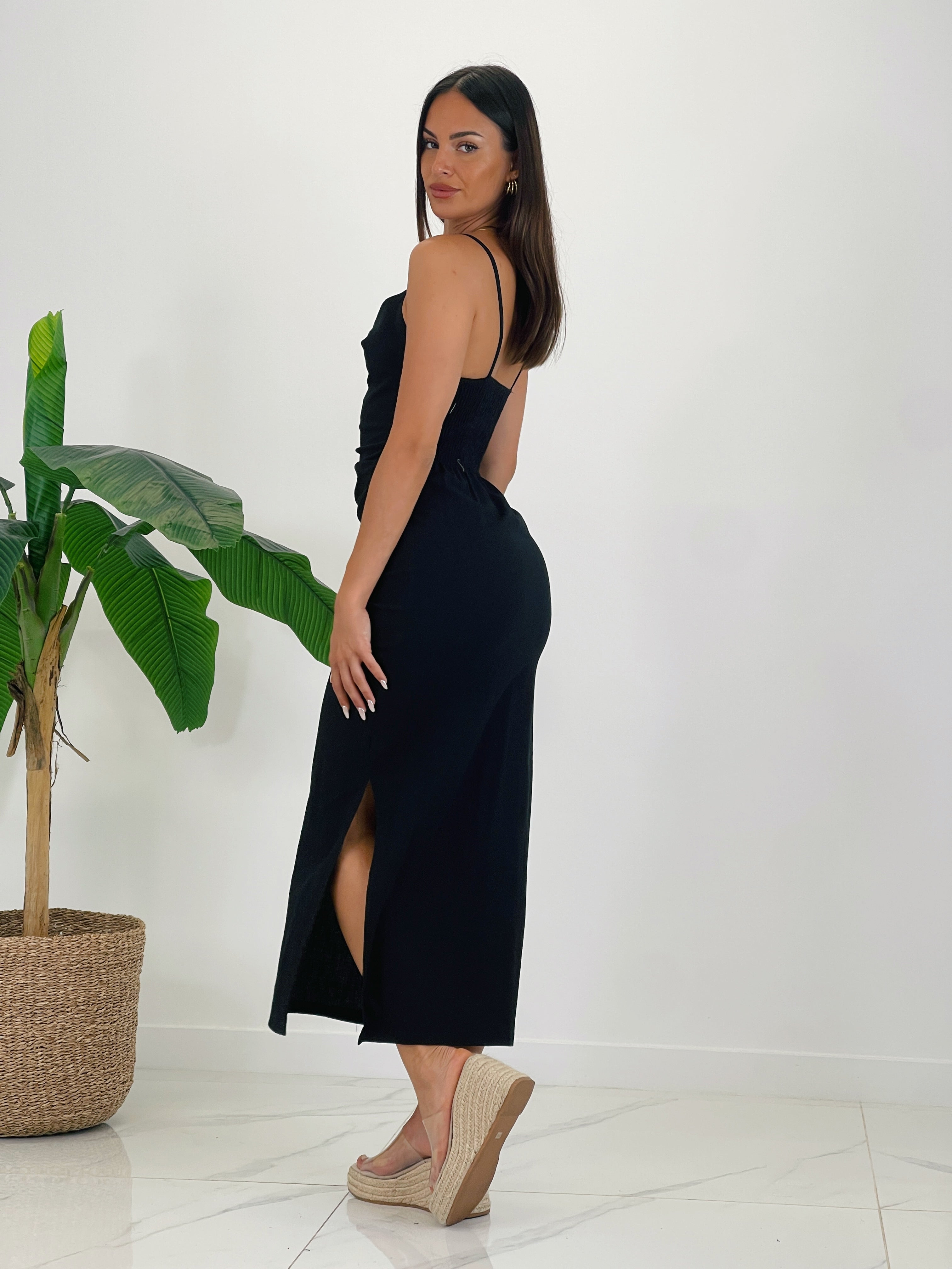 Vestit de lli drapejat Gigi