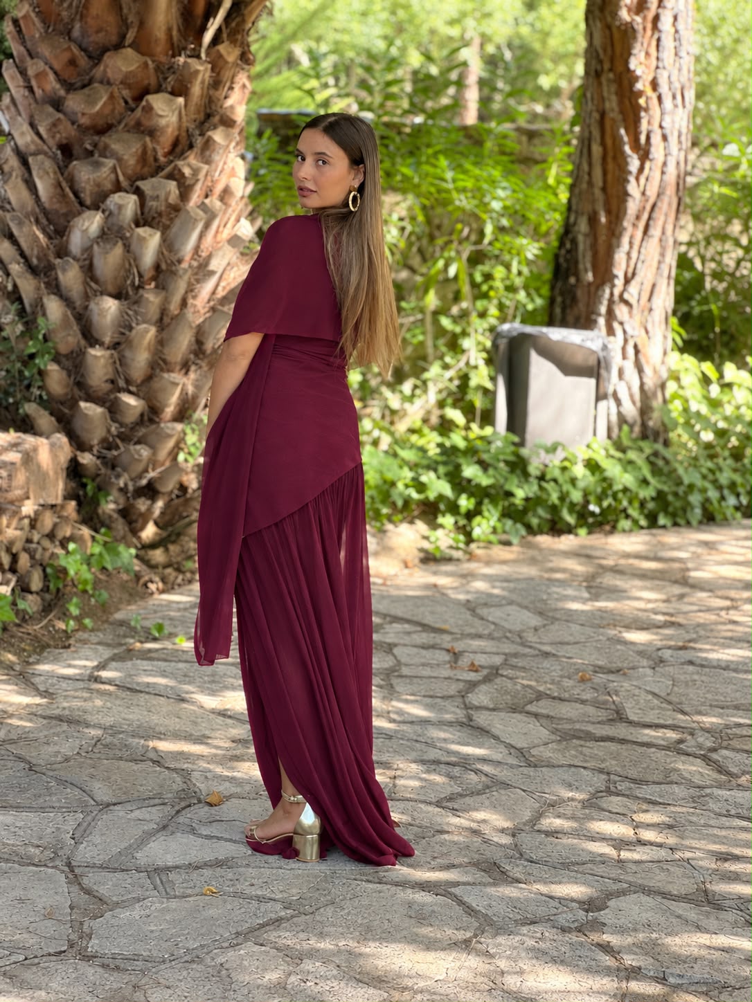 Vestido asimétrico capa Siena