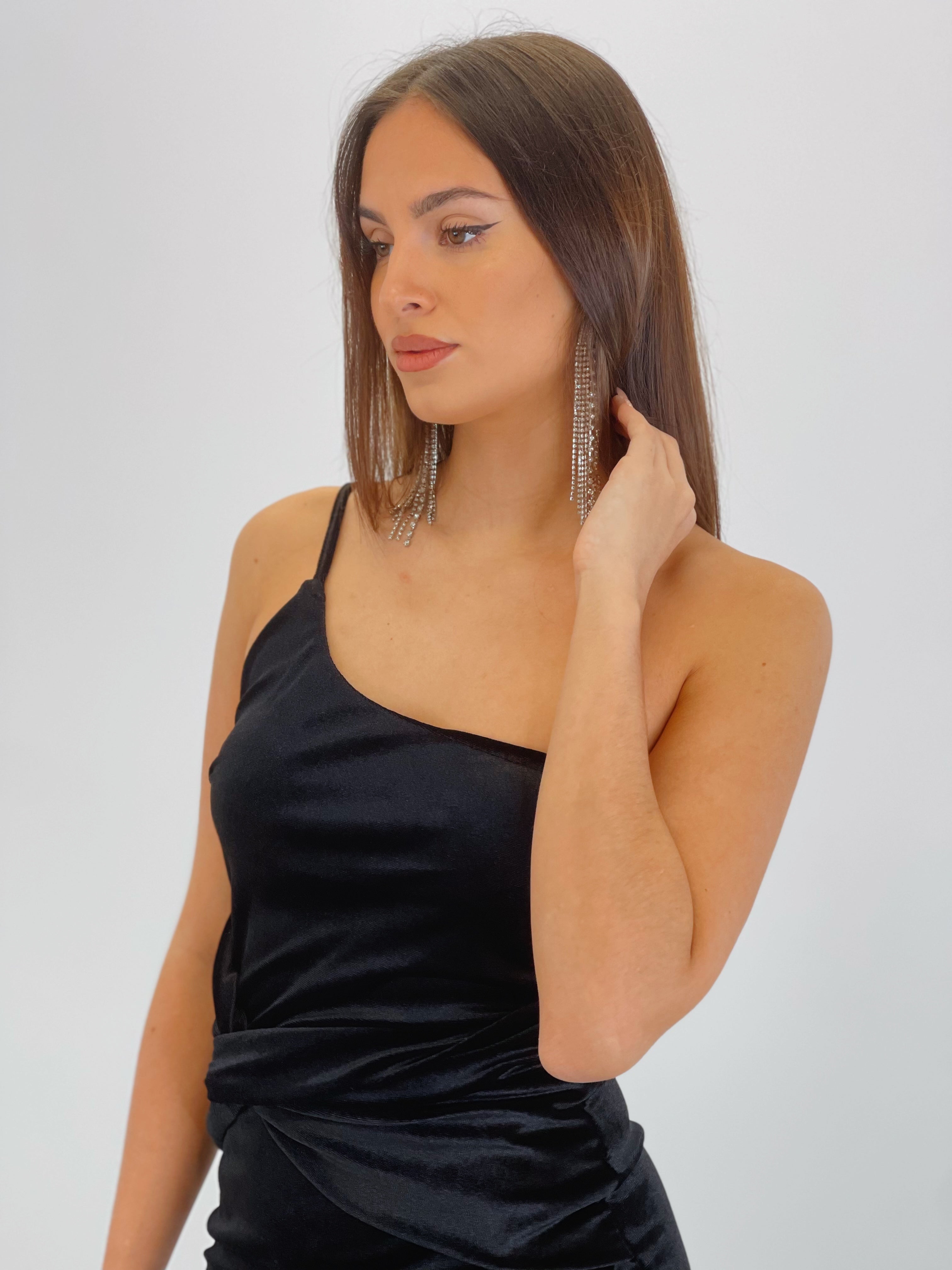 Vestido terciopelo asimétrico anudado - Zebra&Maduixa®