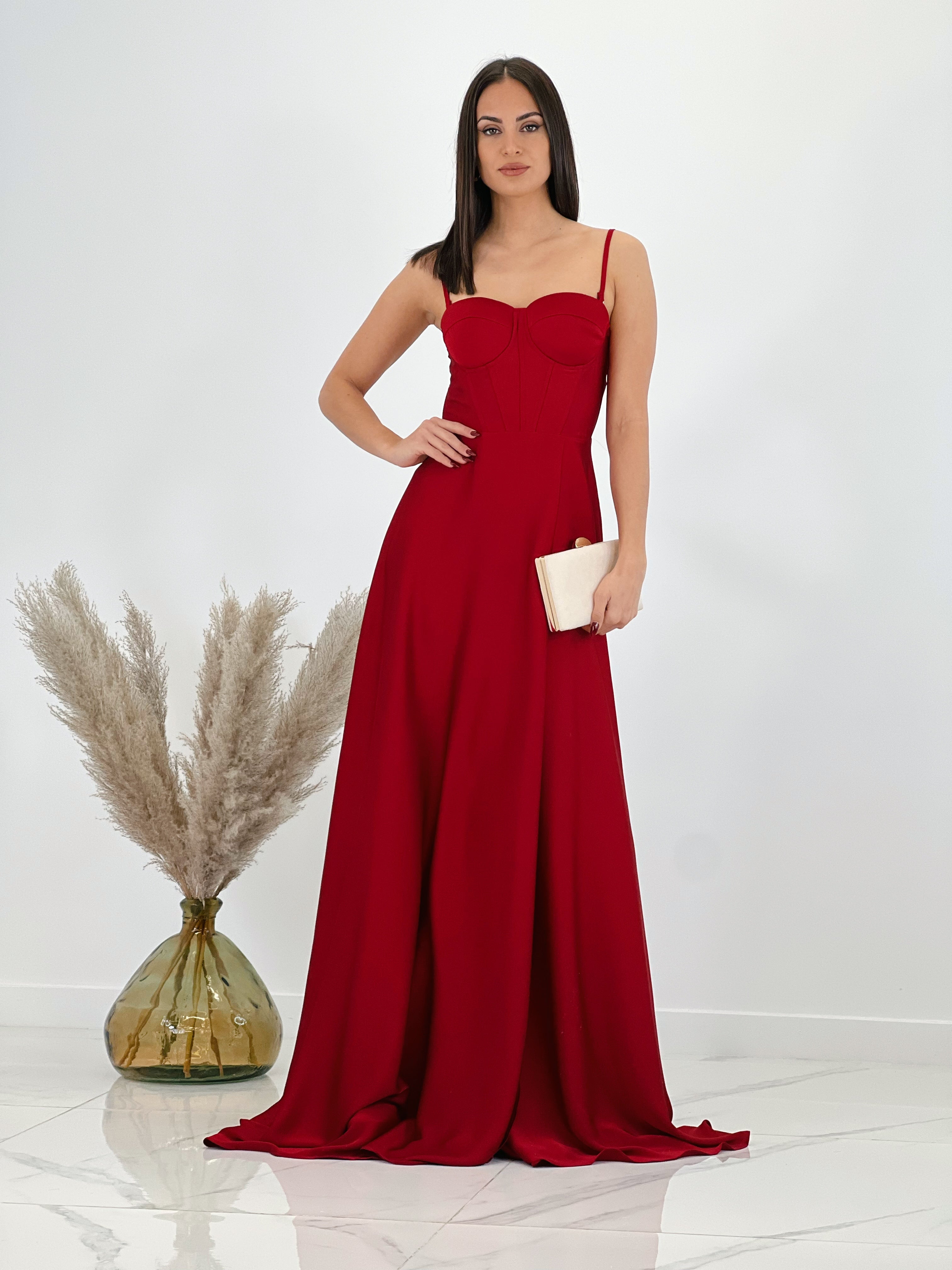 Vestido corsé raso Sarah