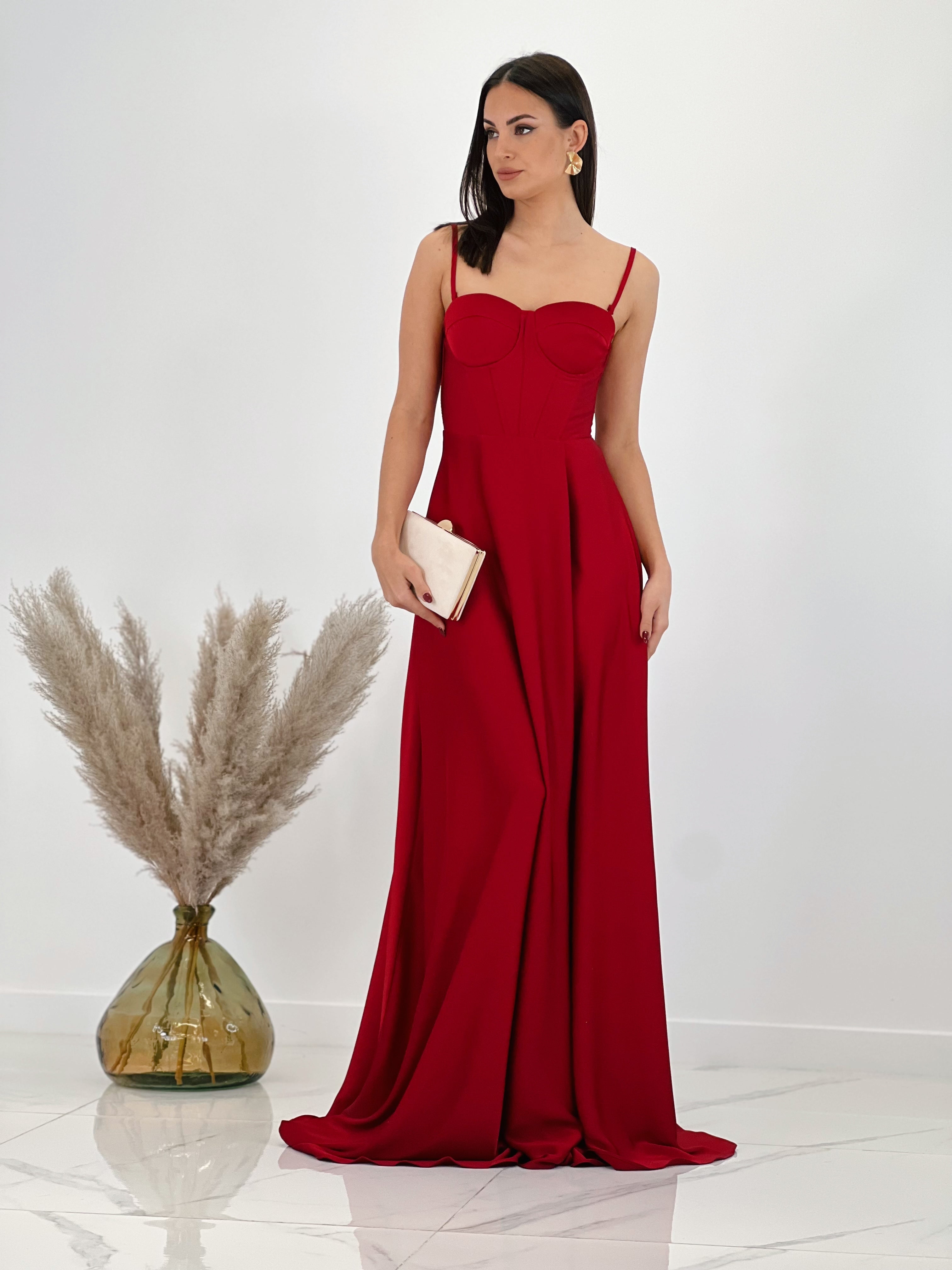 Vestido corsé raso Sarah