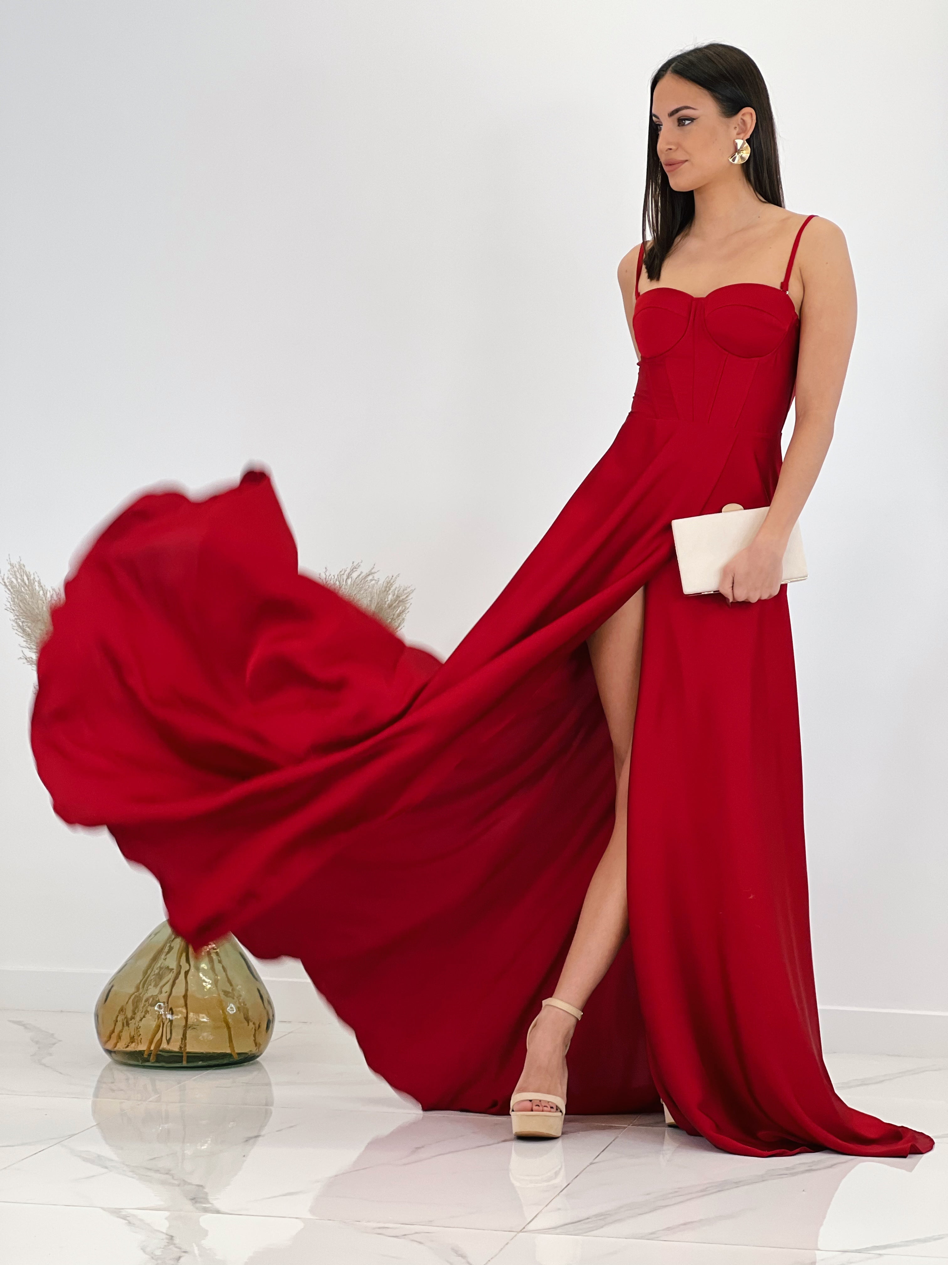 Vestido corsé raso Sarah