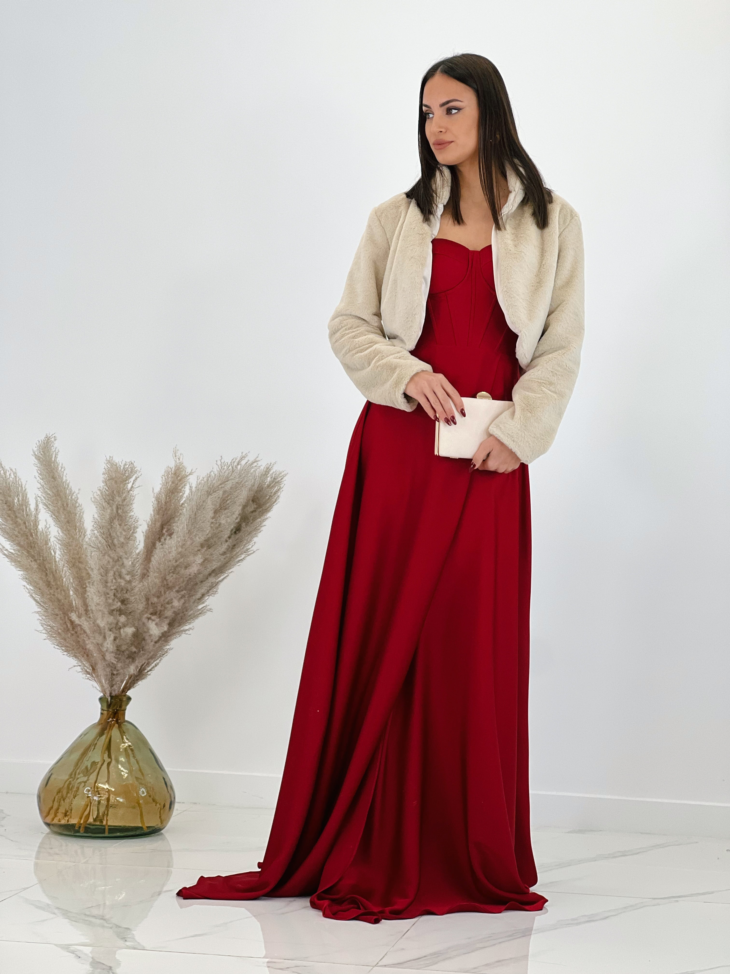 Vestido corsé raso Sarah