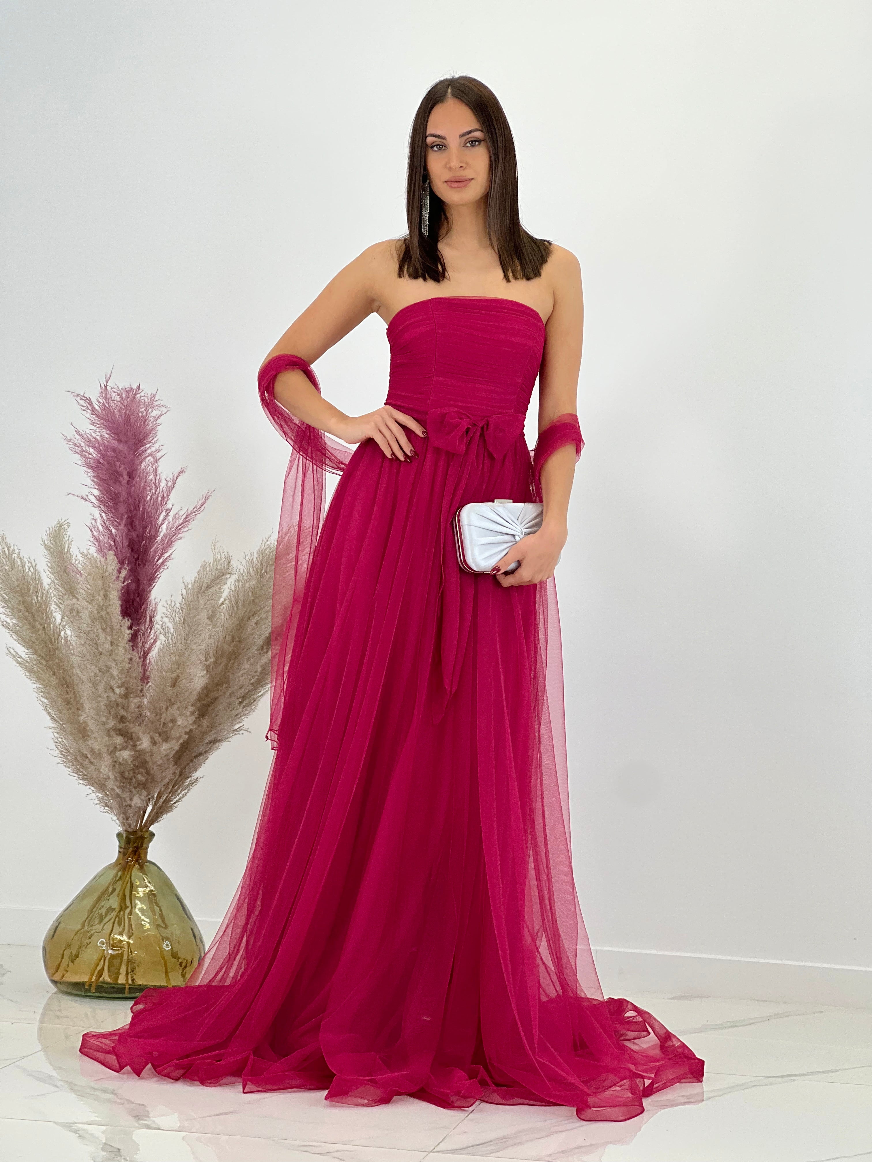 Vestido tul largo Valeria