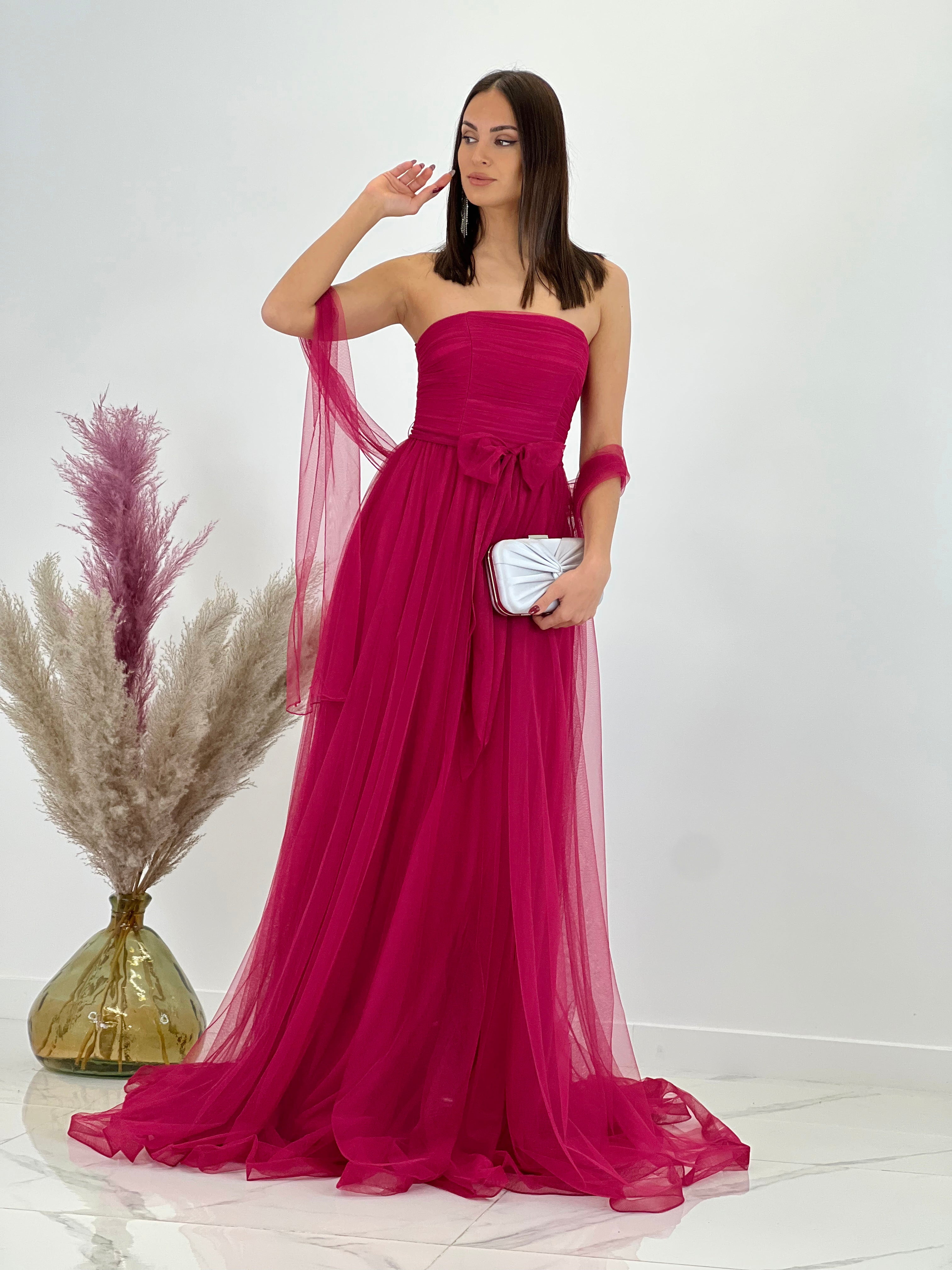 Vestido tul largo Valeria