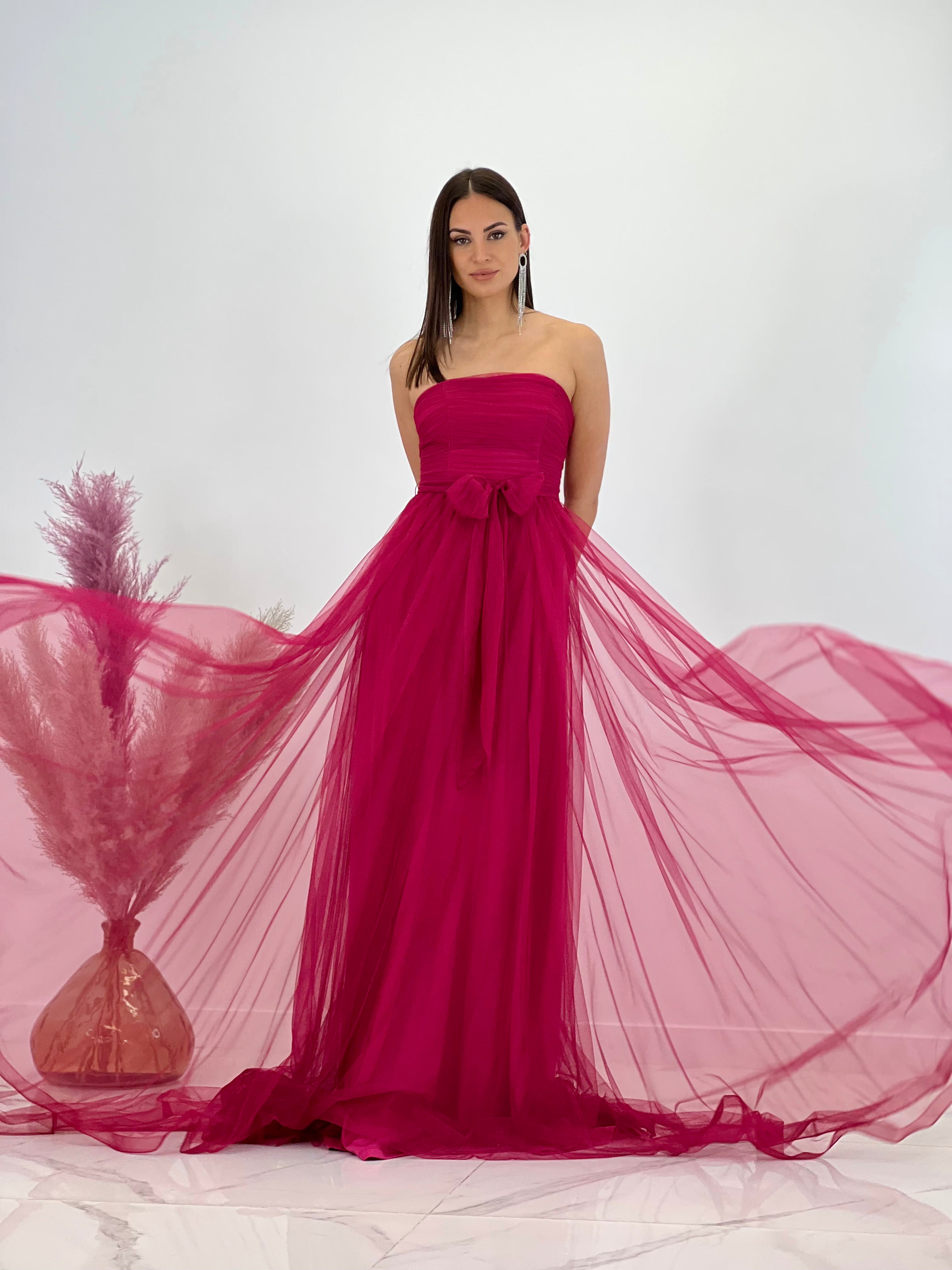 Vestido tul largo Valeria