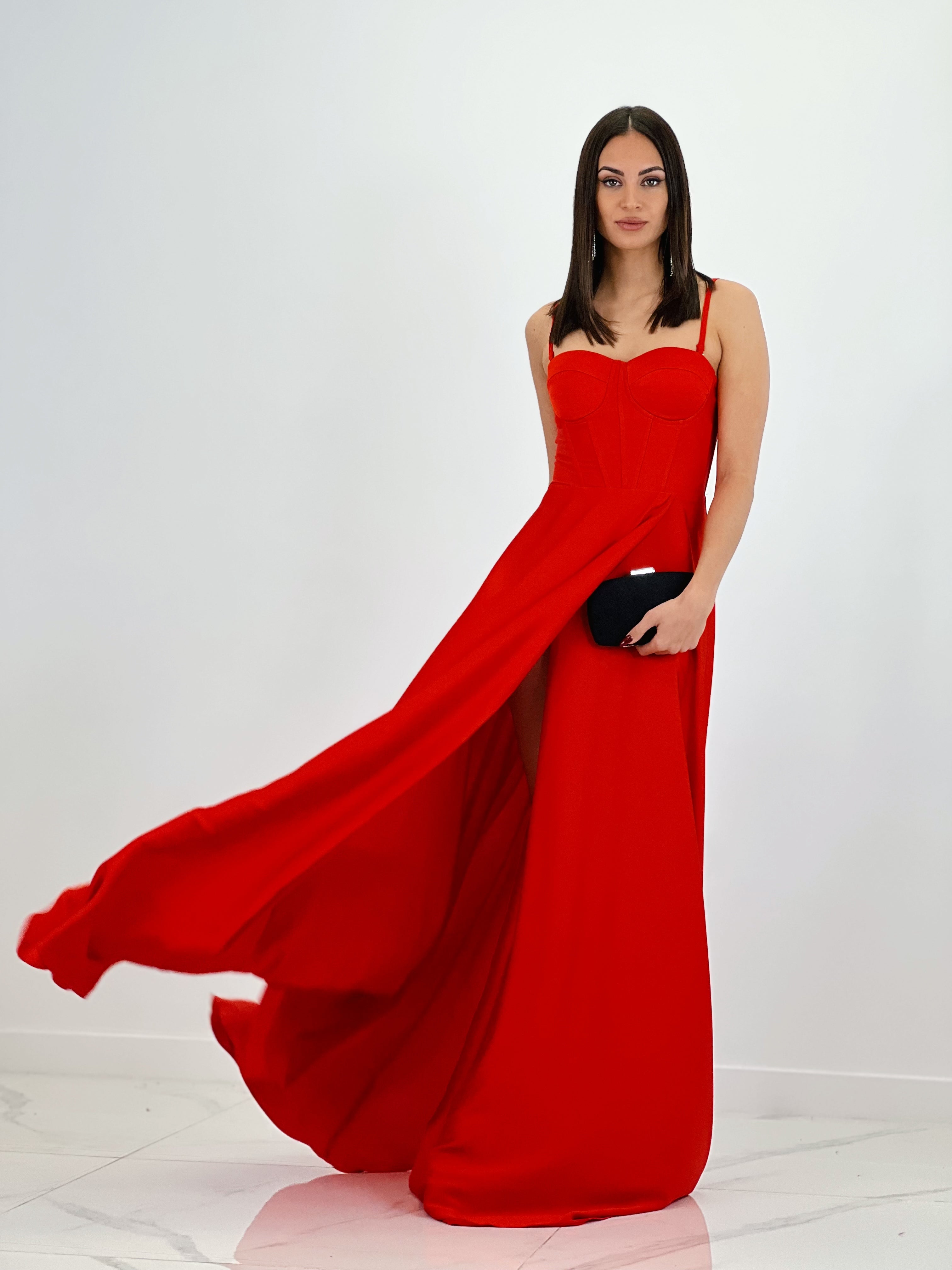 Vestido corsé raso Sarah