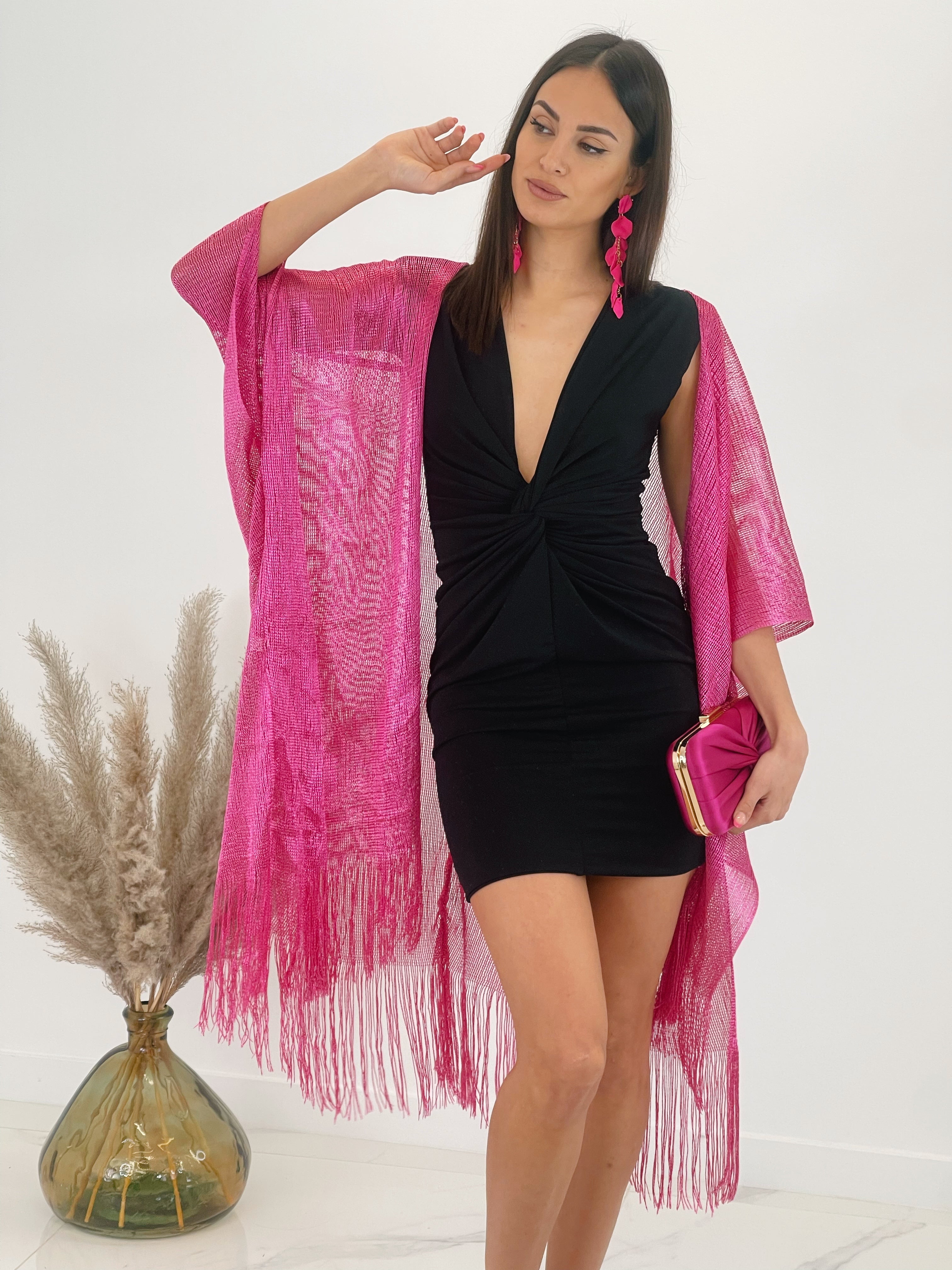 Vestit mini drapejat amb nus