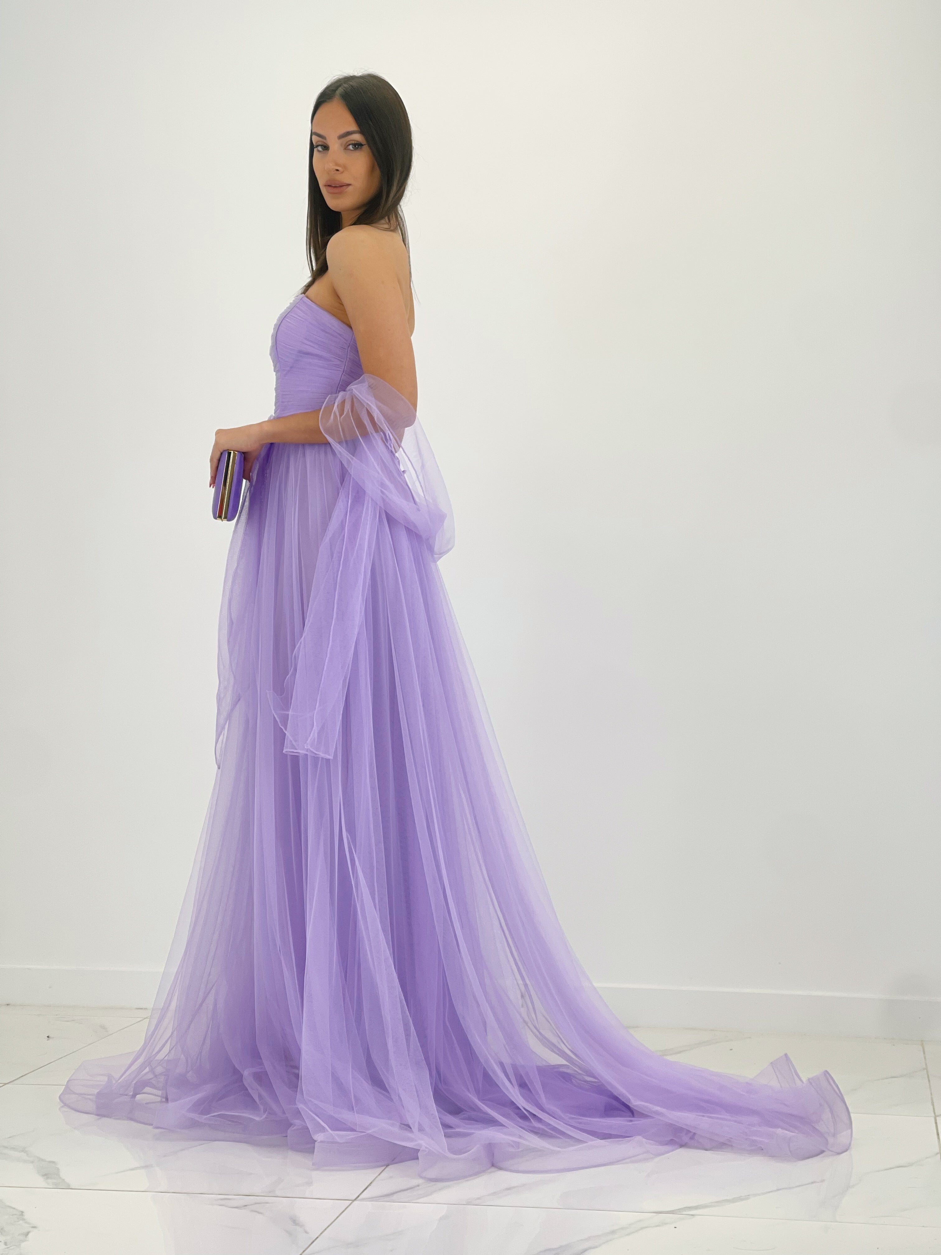 Vestido tul largo Valeria