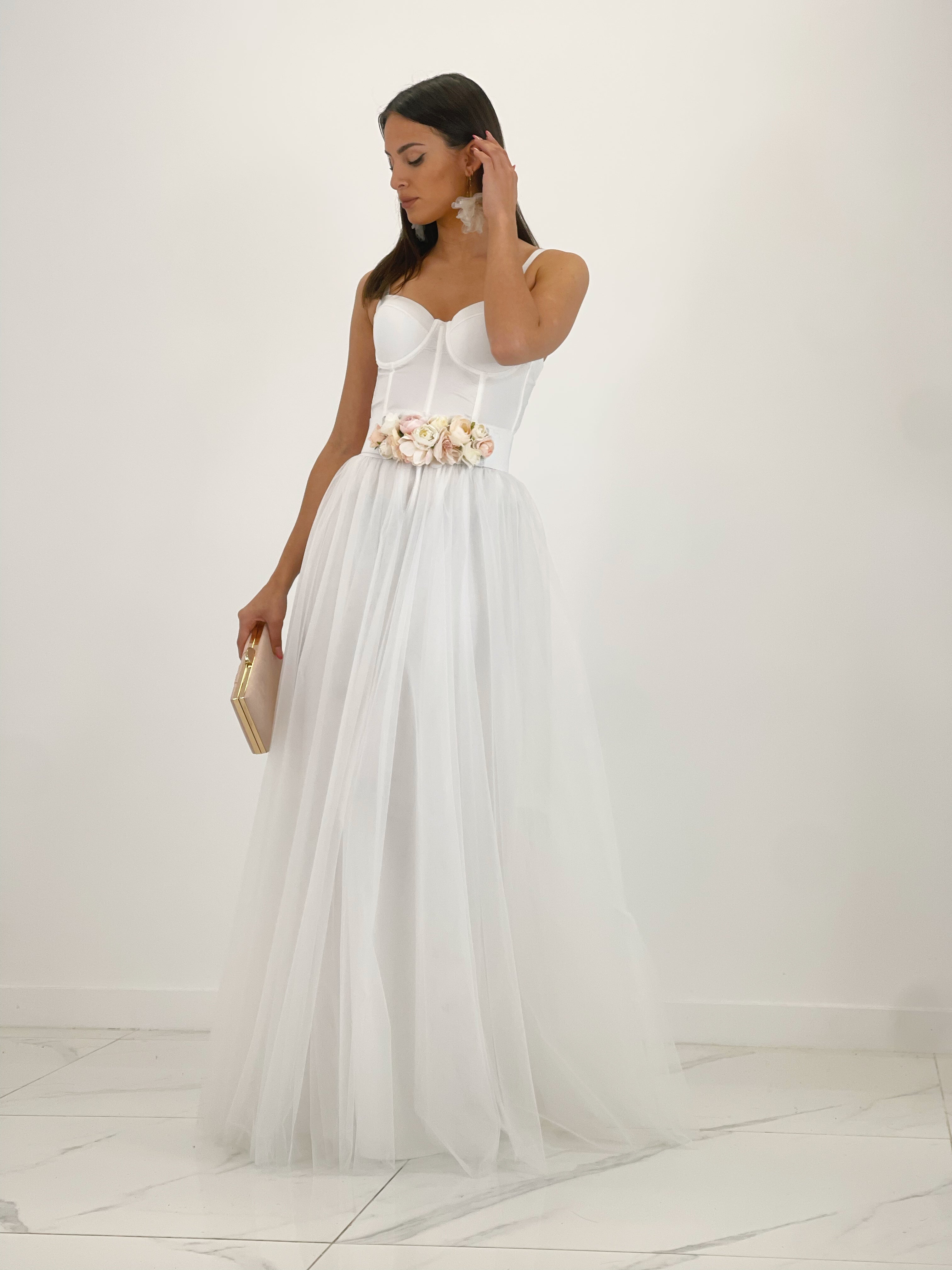 Falda Tul larga Blanco - Zebra&Maduixa®