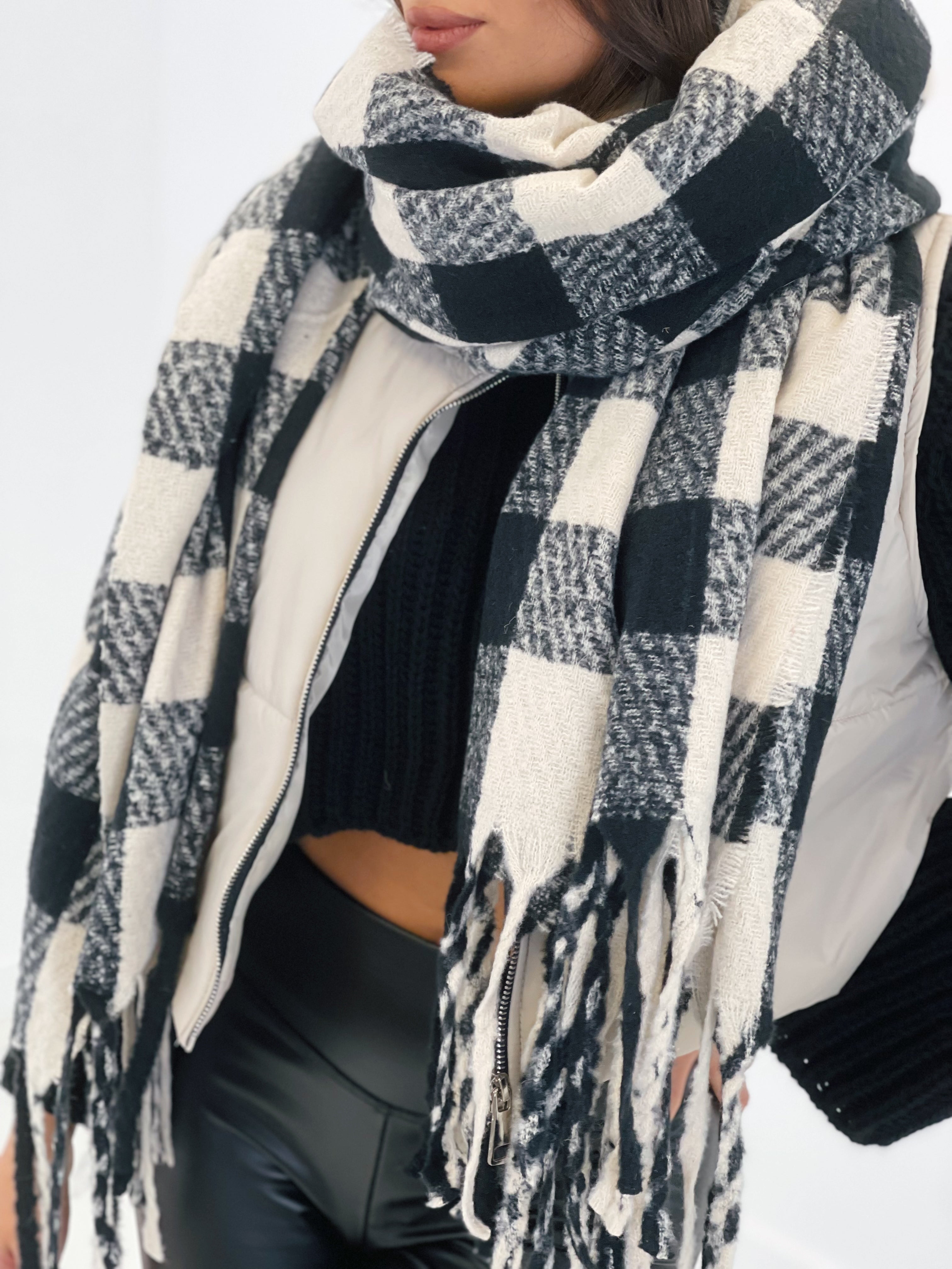 Bufanda cuadros bitono - Zebra&Maduixa®