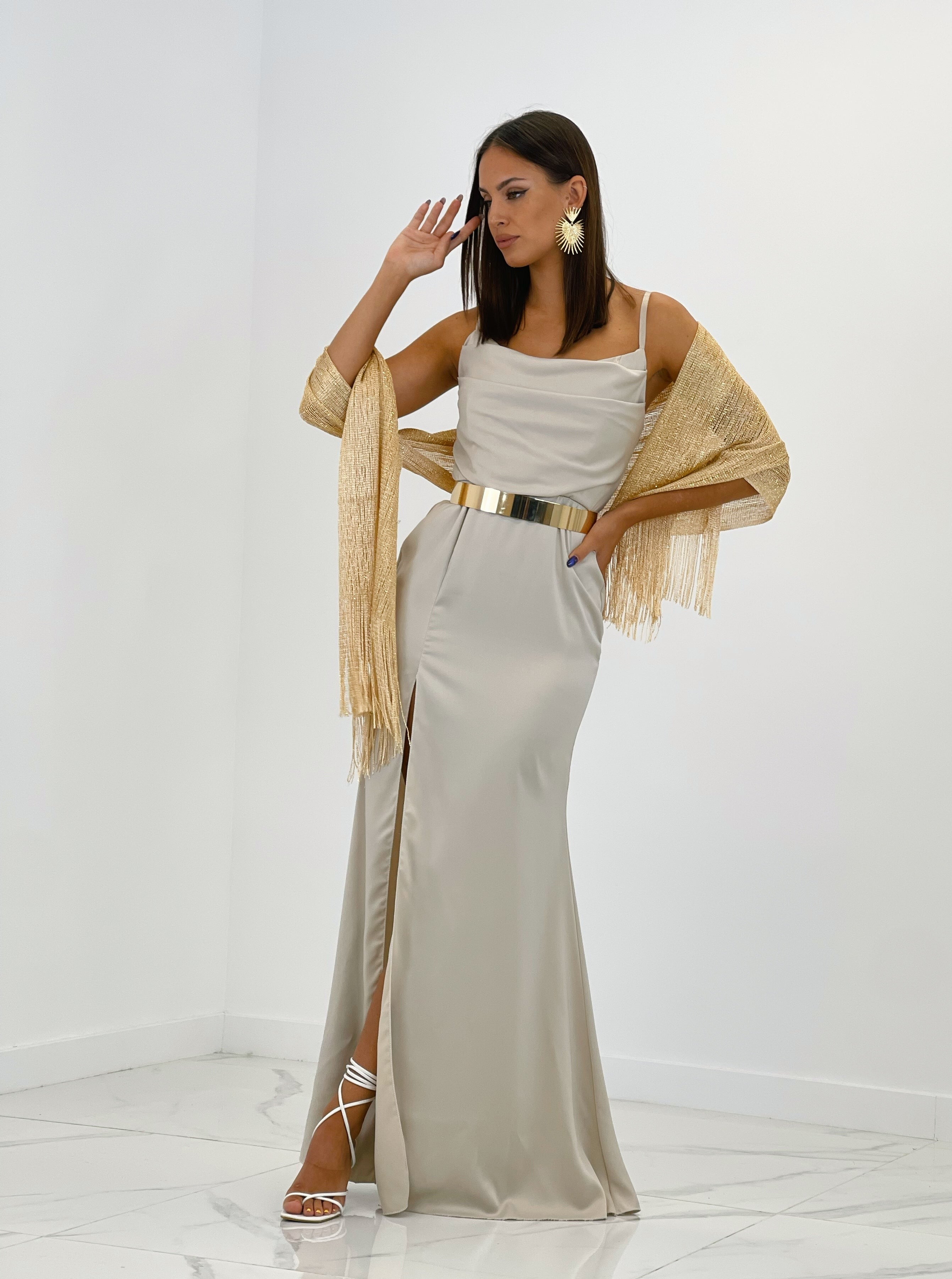 Vestit llarg satinat Audrey